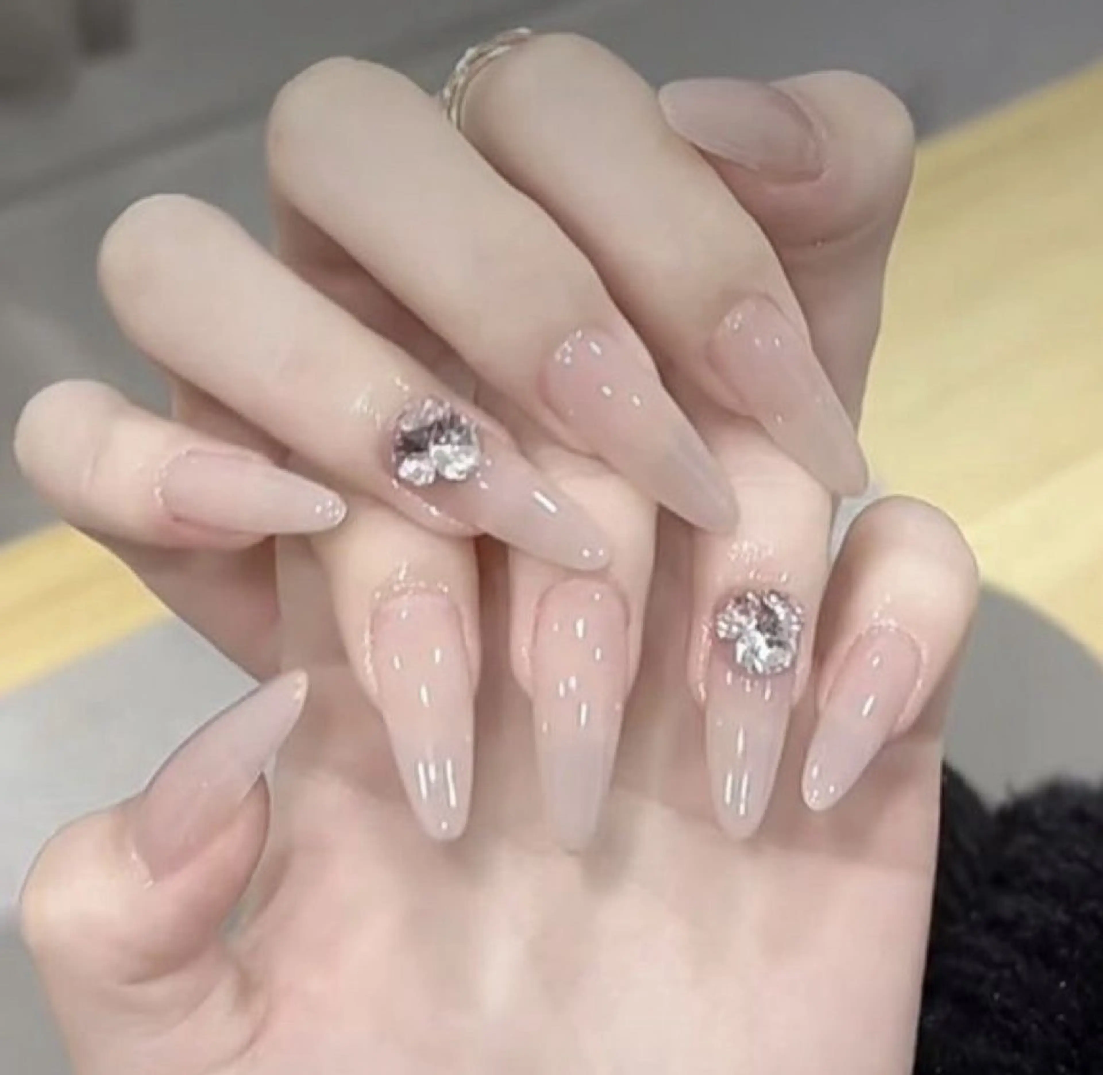ネイル 長さ出し フレンチネイル グラデーション 卒業式 マグネットネイル ハンドネイル MIHANA NAILのネイルデザイン