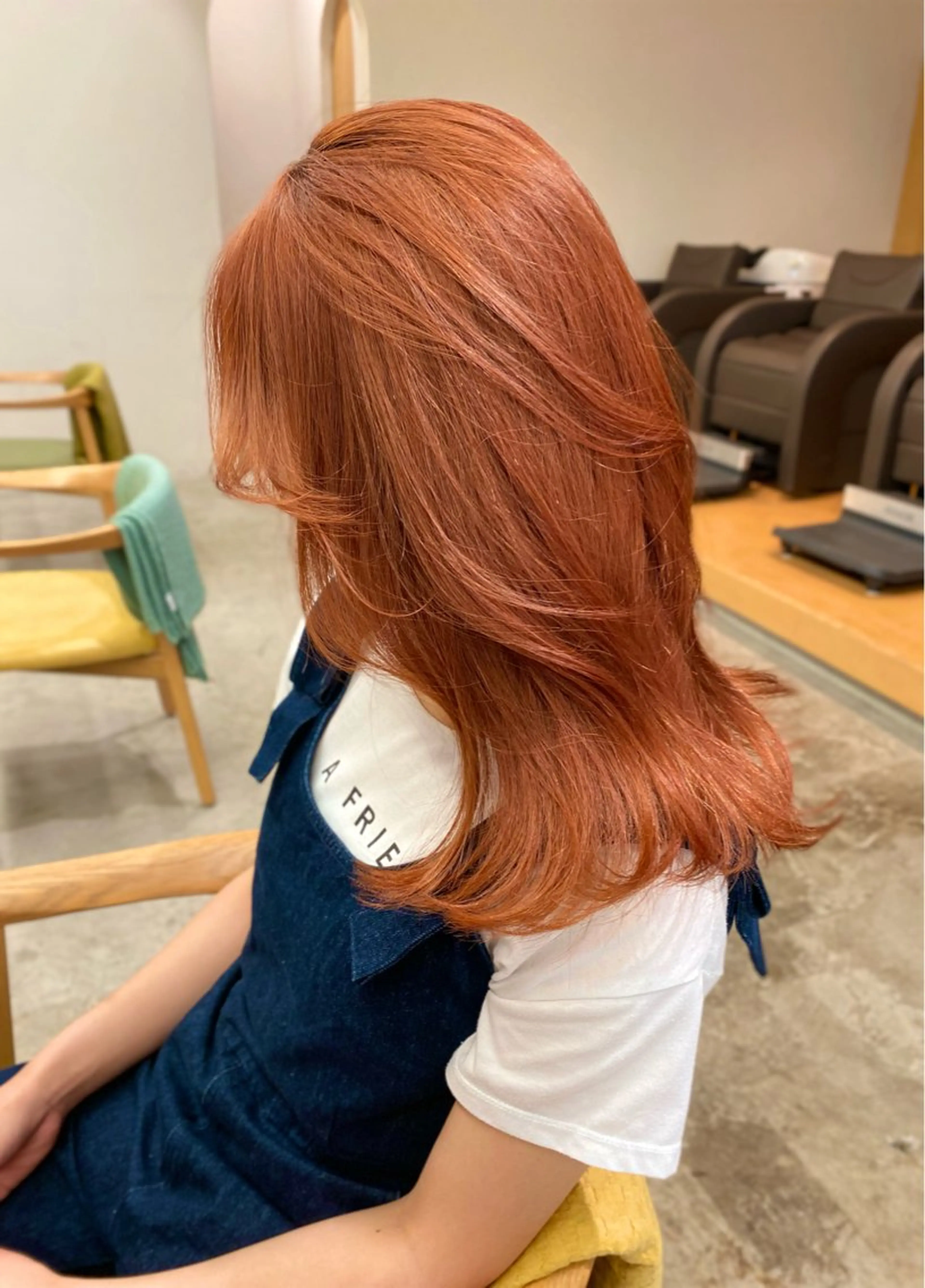 セミロング カラー カット ヘアカラー トリートメント レイヤー/柔色 カラー/SAkiのヘアスタイル