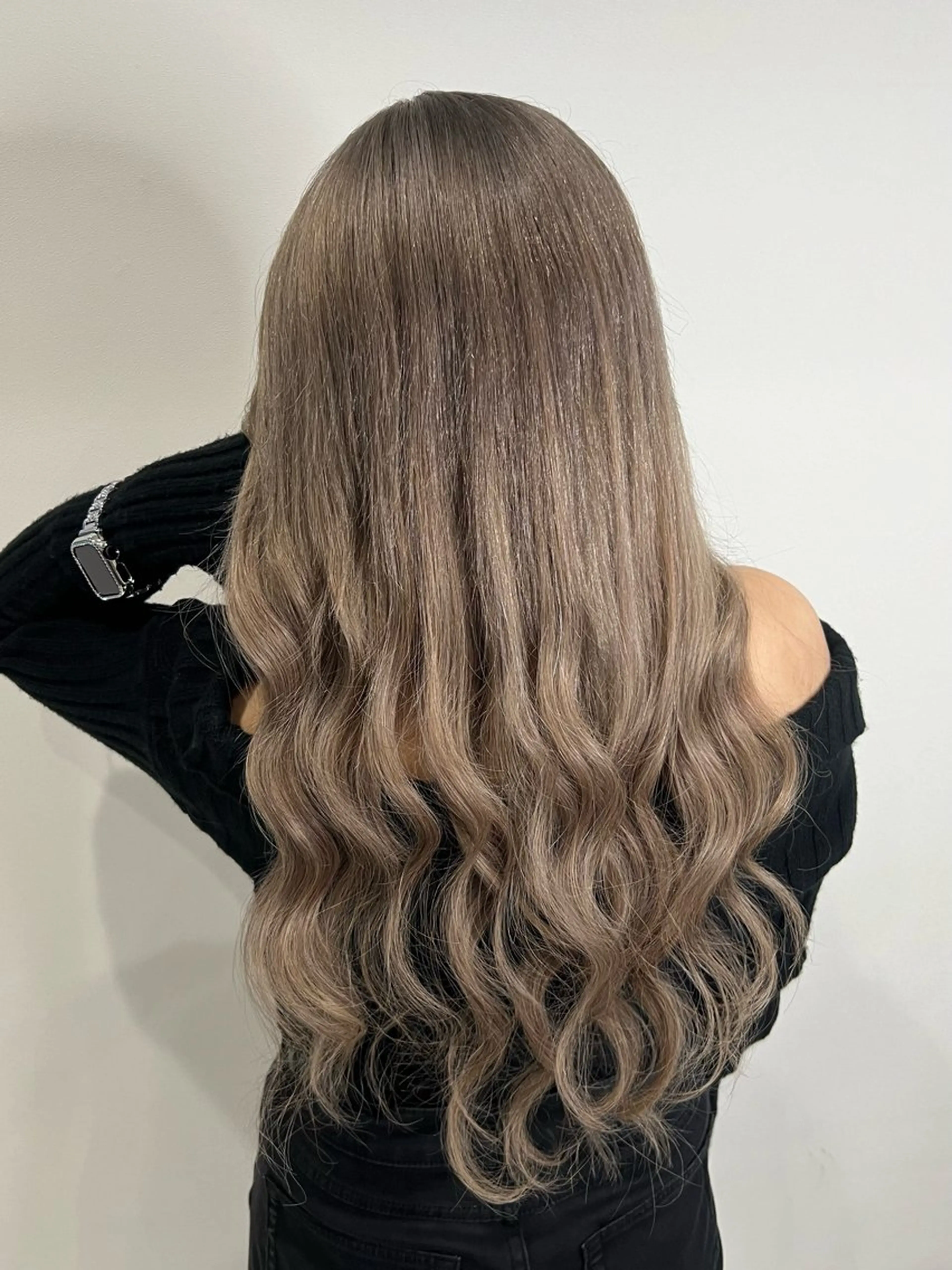 ロング カラー プルエクステ ベージュカラー ブリーチ ケアブリーチ エクステ カット ヘアカラー トリートメント エクステ YUDU🍊 germe/ジェルムのヘアスタイル