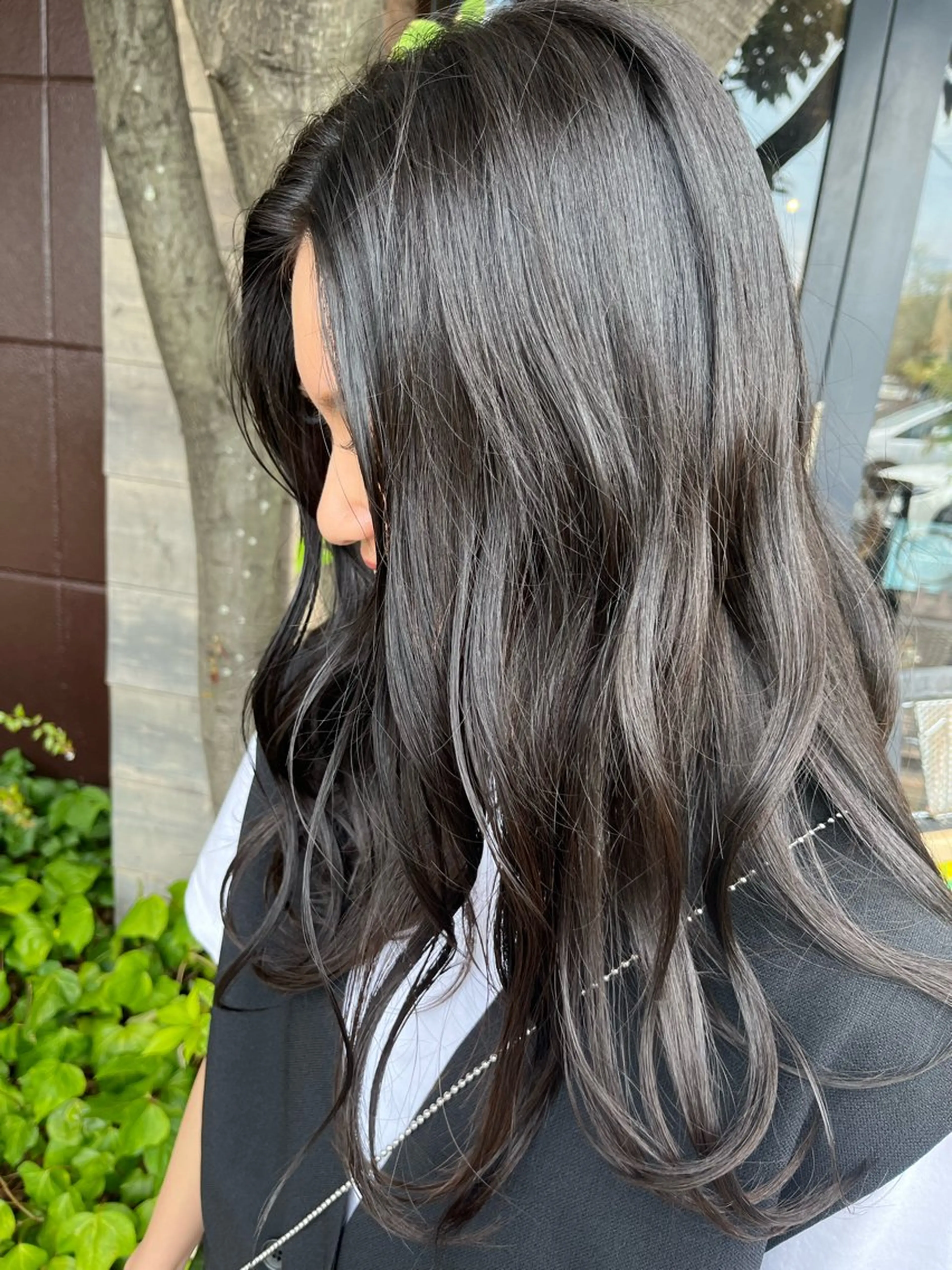 ロング カラー 🩶韓国艶髪🇰🇷 下本夕綺のヘアスタイル