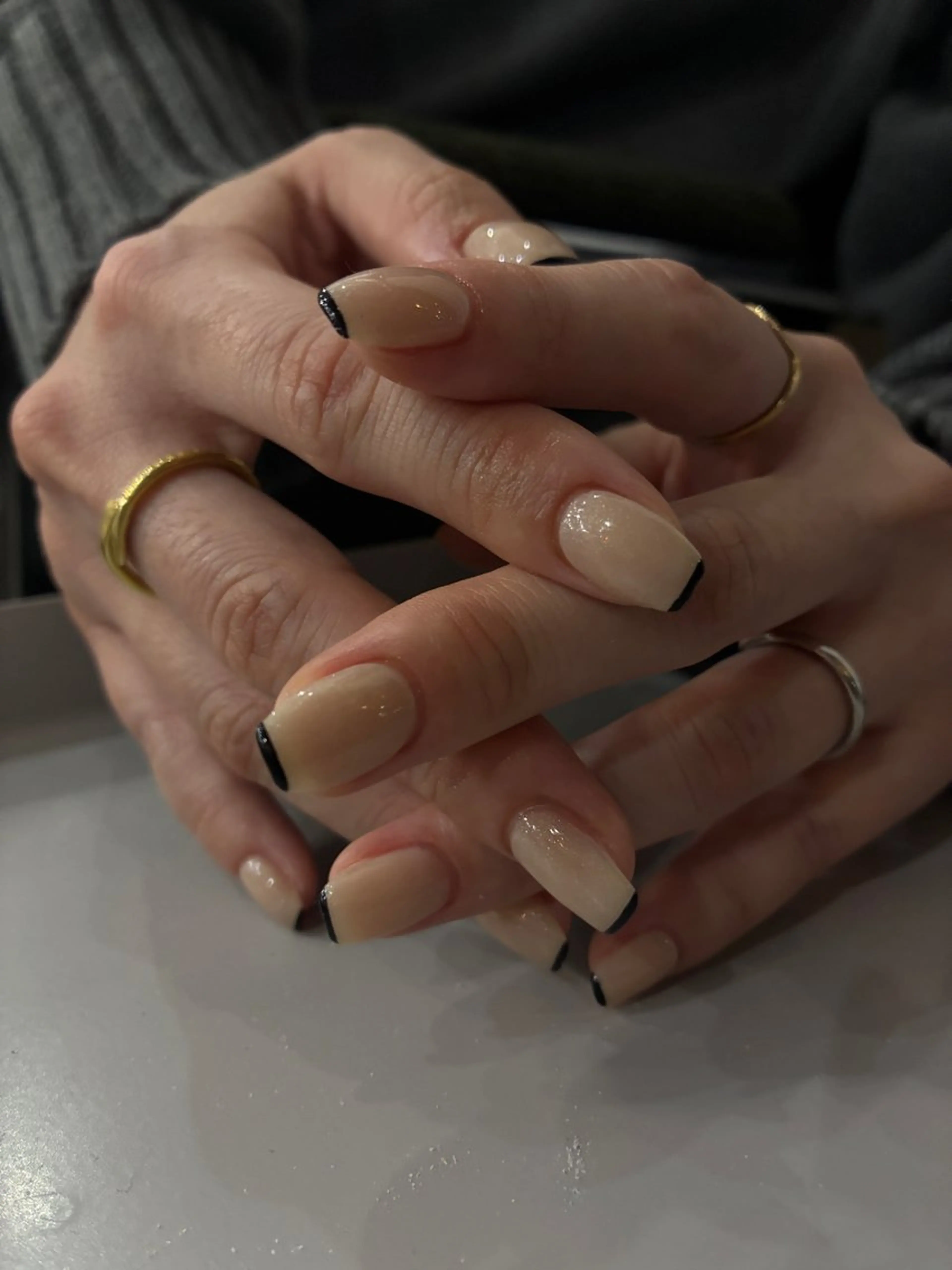 ネイル フレンチネイル ハンドネイル nue所属・nue【ムー】 ひなたのネイルデザイン