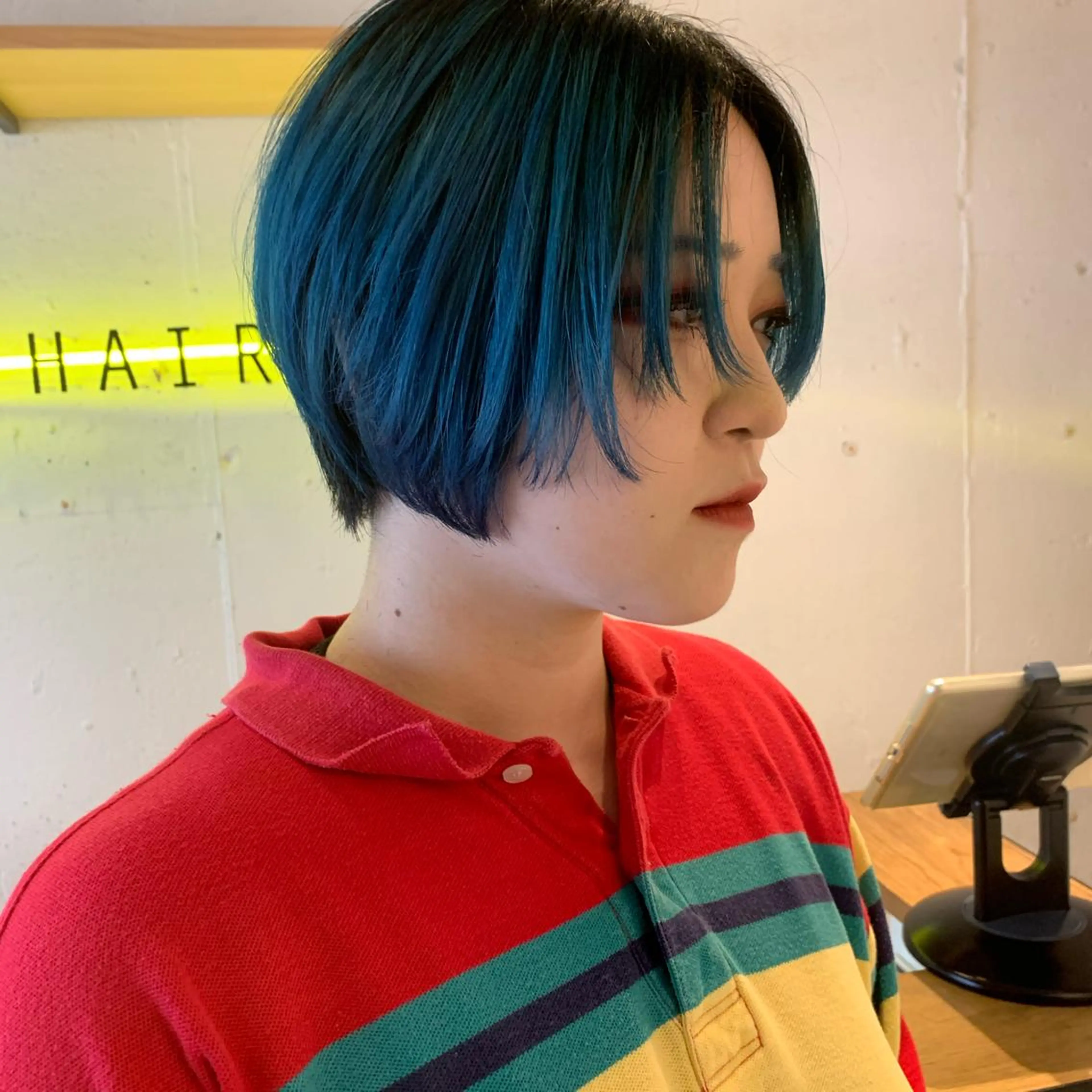 ショート カラー ヘアカラー 🎈馬場佑馬/ スパイラルパーマ🎈のヘアスタイル