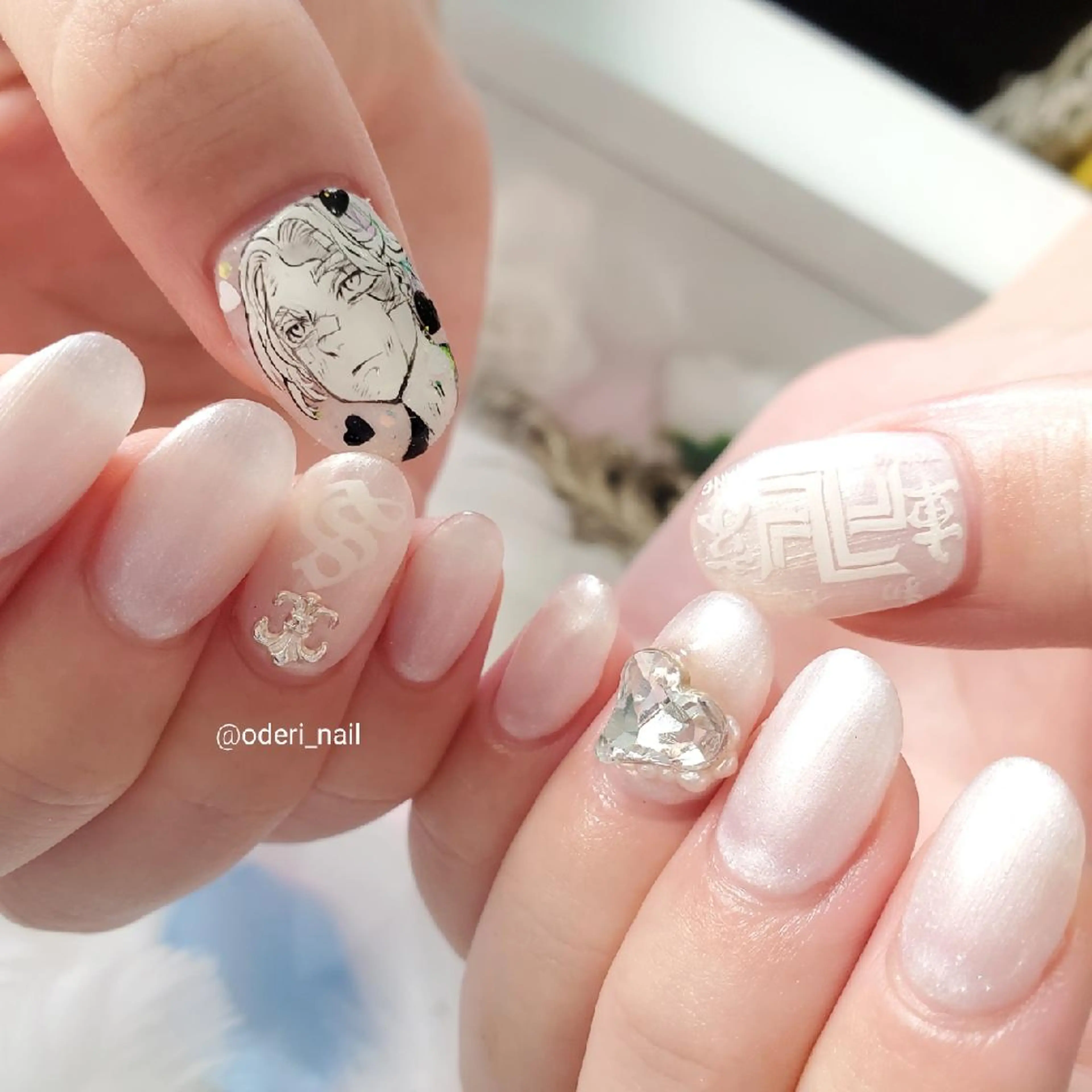 ネイル アートネイル ブルー ジェルネイル おで@ oderi_nailのネイルデザイン