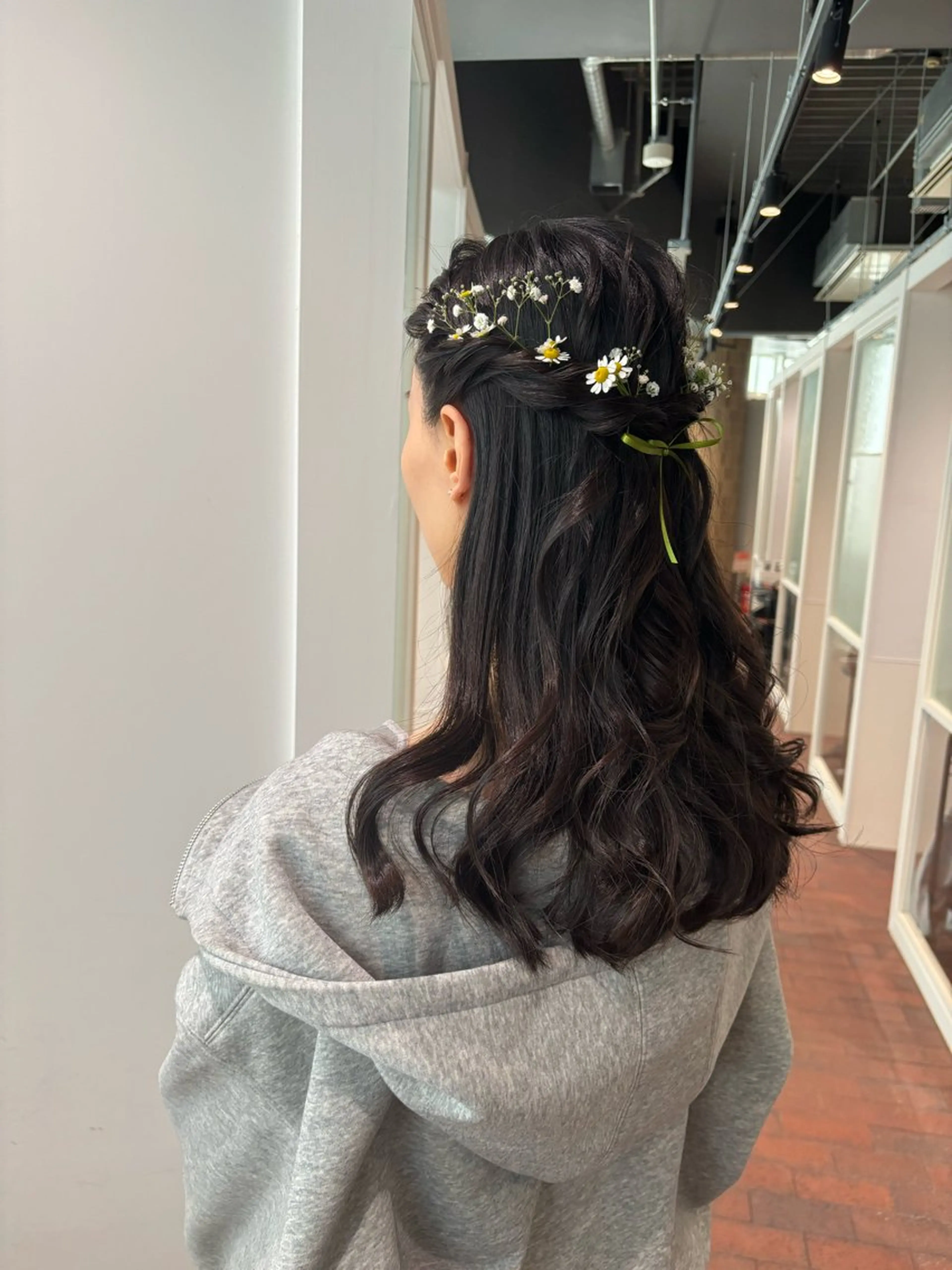 セミロング ヘアアレンジ ハーフアップ ヘアセット ショート／ミニボブ マンツーマン/マユコのヘアスタイル