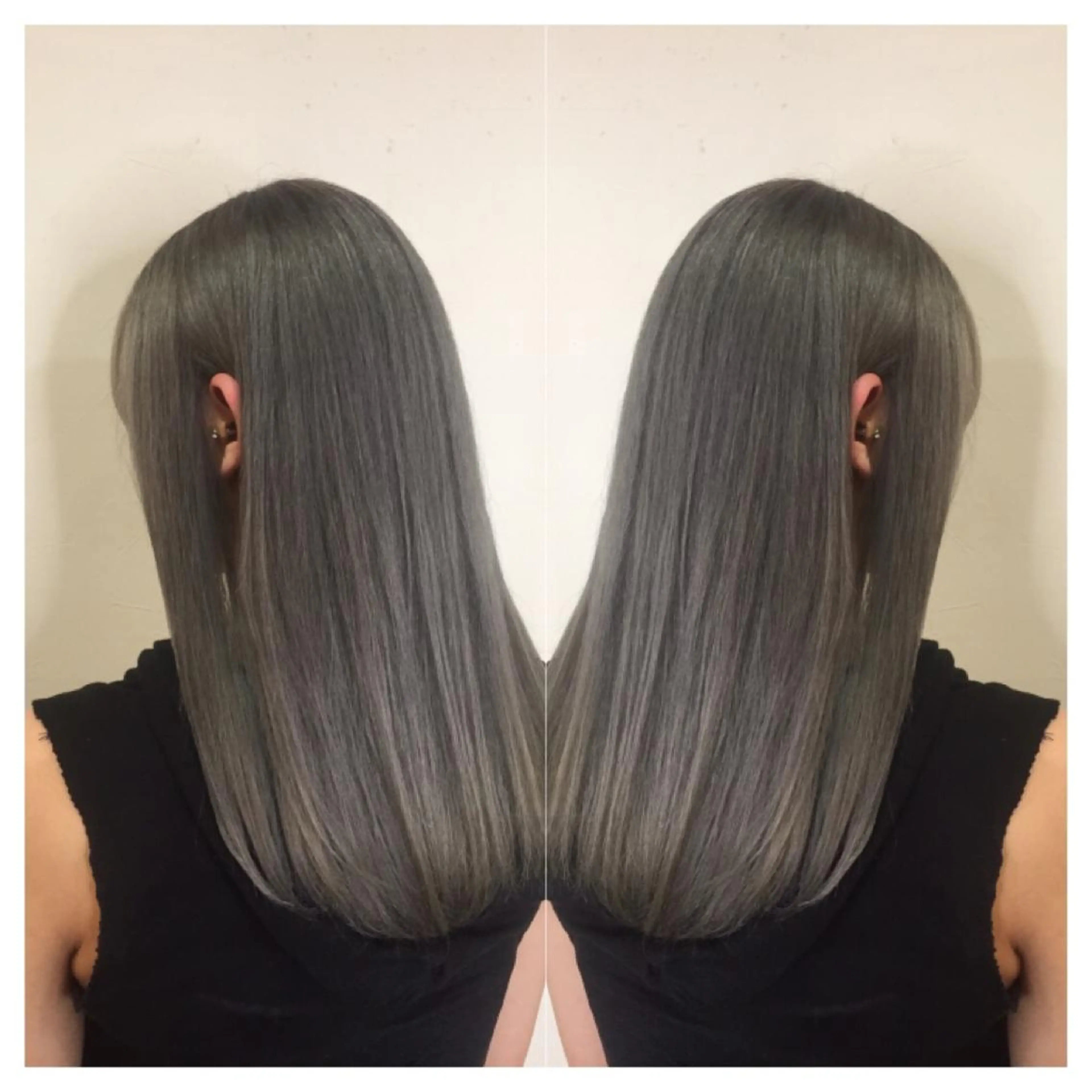 セミロング 髪質改善/痛ませ ないカラー/西村航大のヘアスタイル