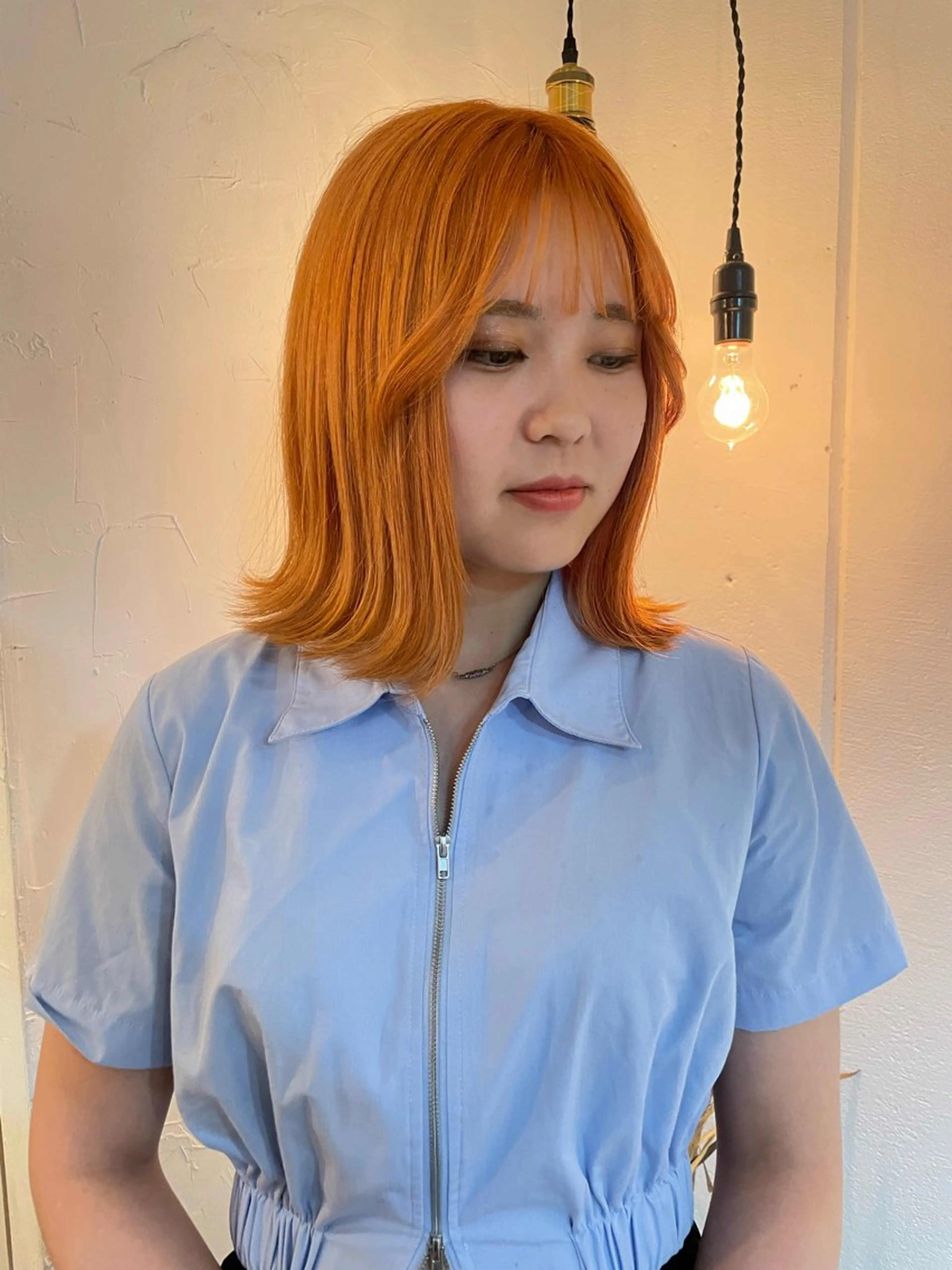 ミディアム カラー 京都美容師 塩のヘアスタイル