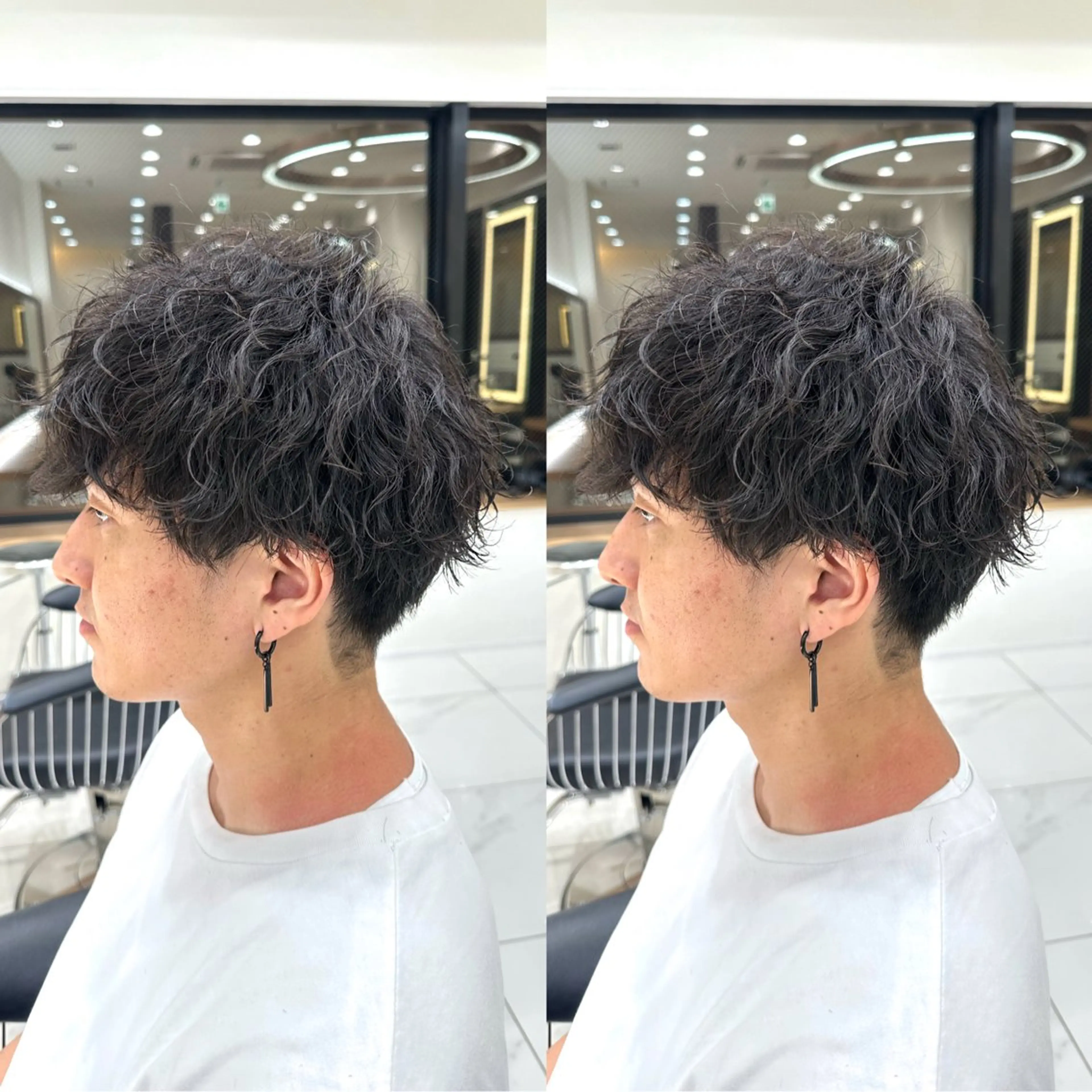 メンズ メンズパーマ 学生（メンズ向け） パーマ 白髪ぼかし/白髪 メッシュ/ゆうとのヘアスタイル