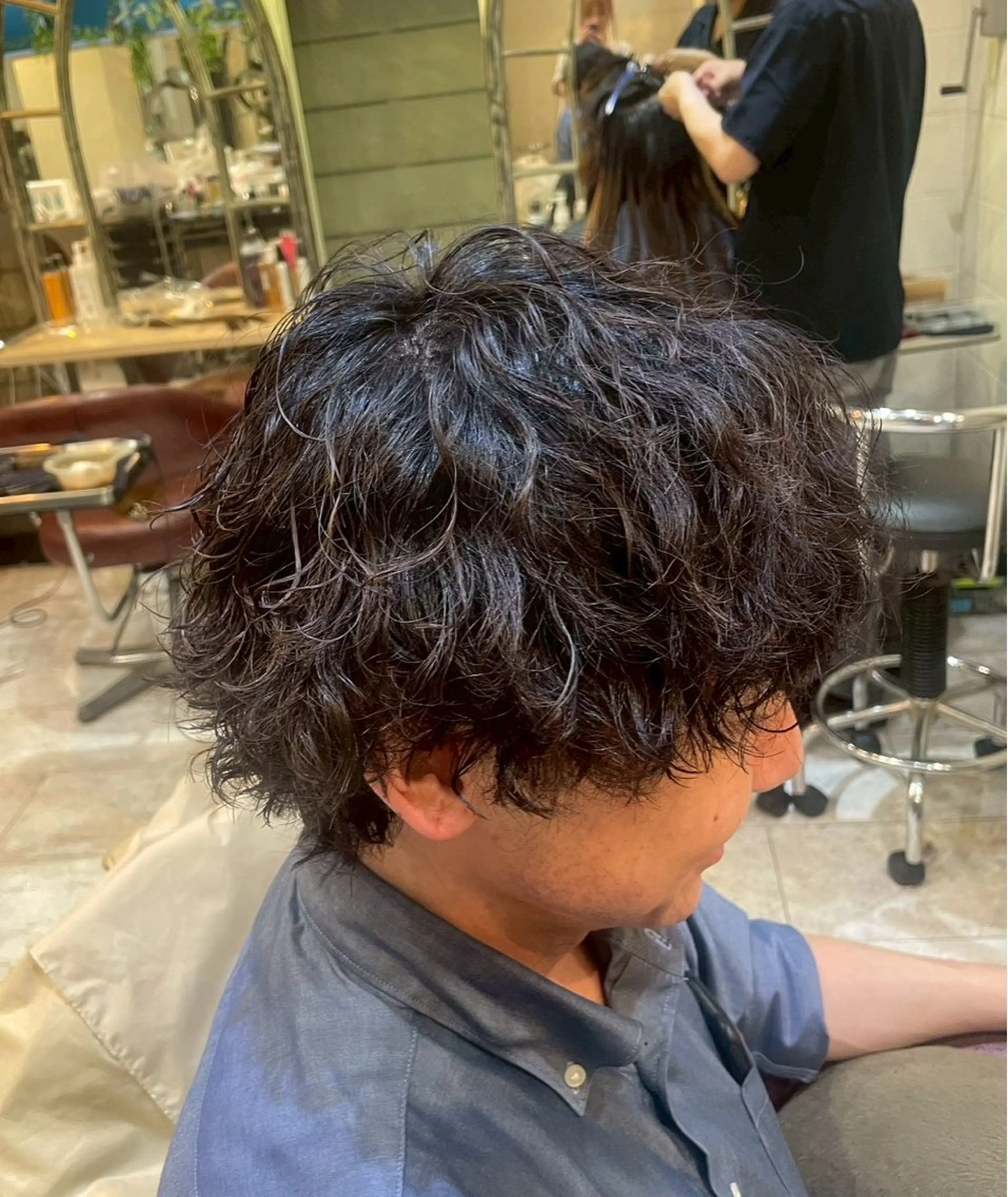 パーマ メンズ カット パーマ 🌸メンズカット モデル募集🌸のヘアスタイル