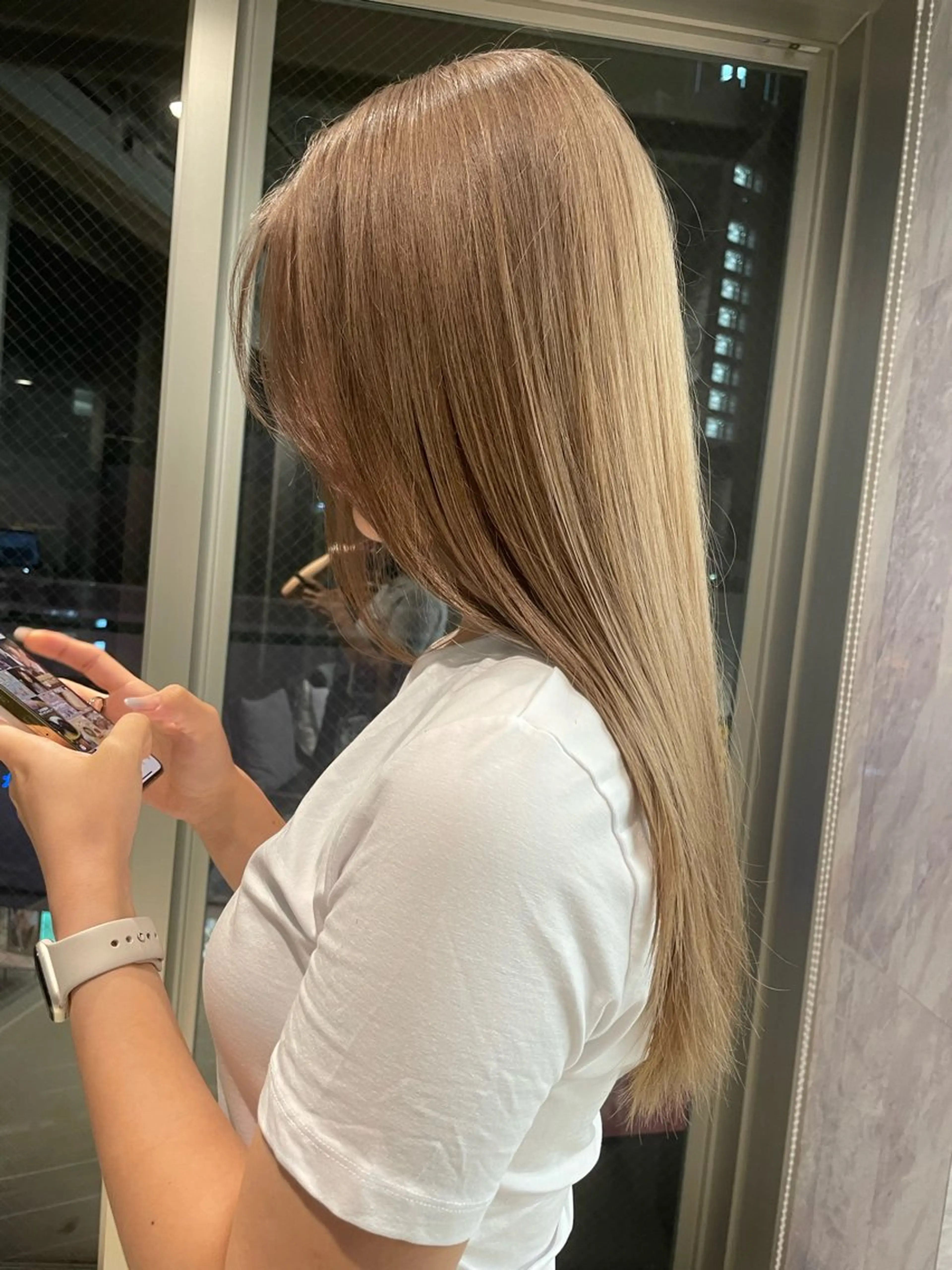 ロング カラー ヘアアレンジ ヘアカラー トリートメント 🎗秋山勇 /三宮指名No.1のヘアスタイル