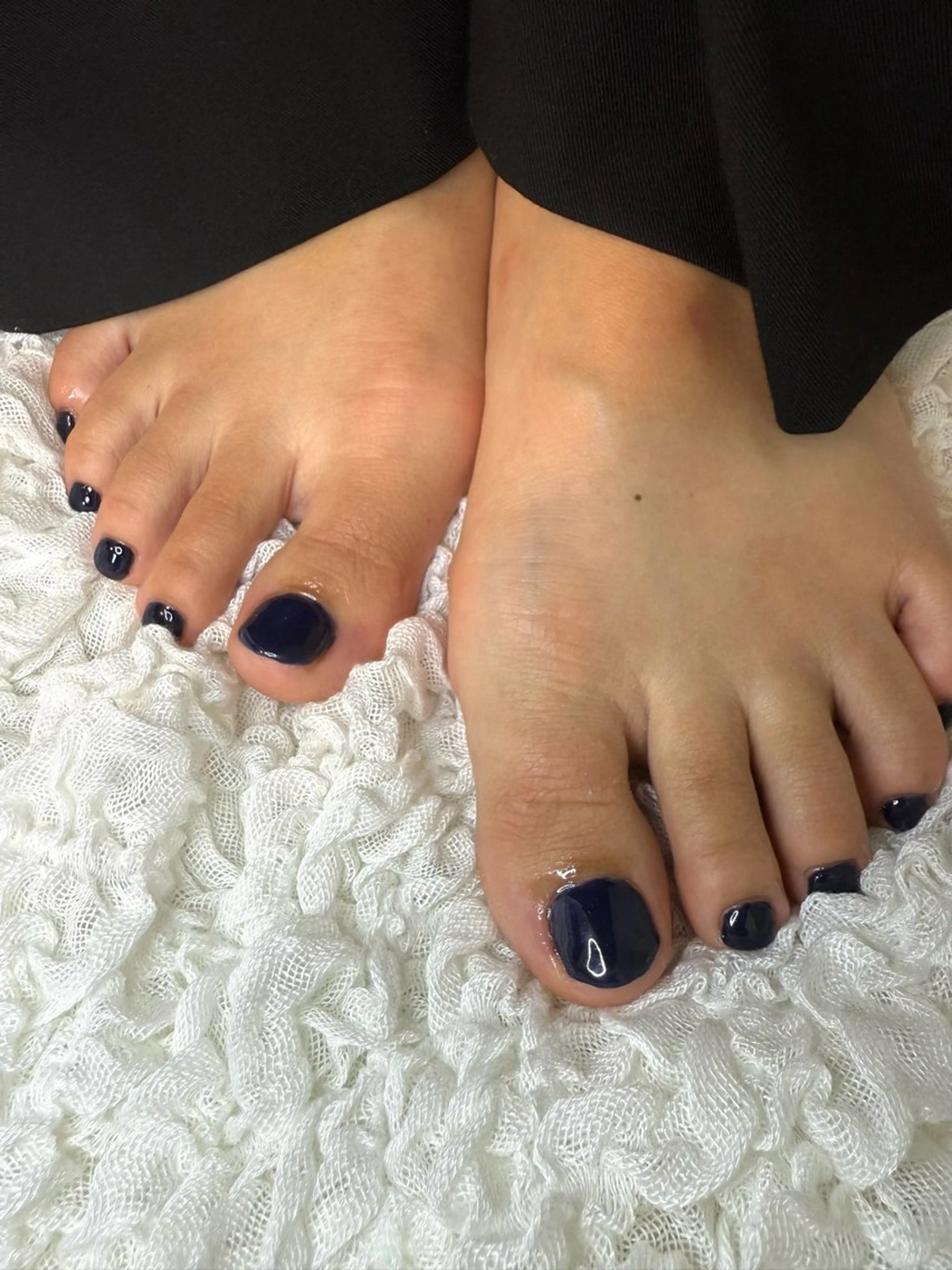 ネイル フットネイル ネイビー ワンカラーネイル nail salon Estelleのネイルデザイン