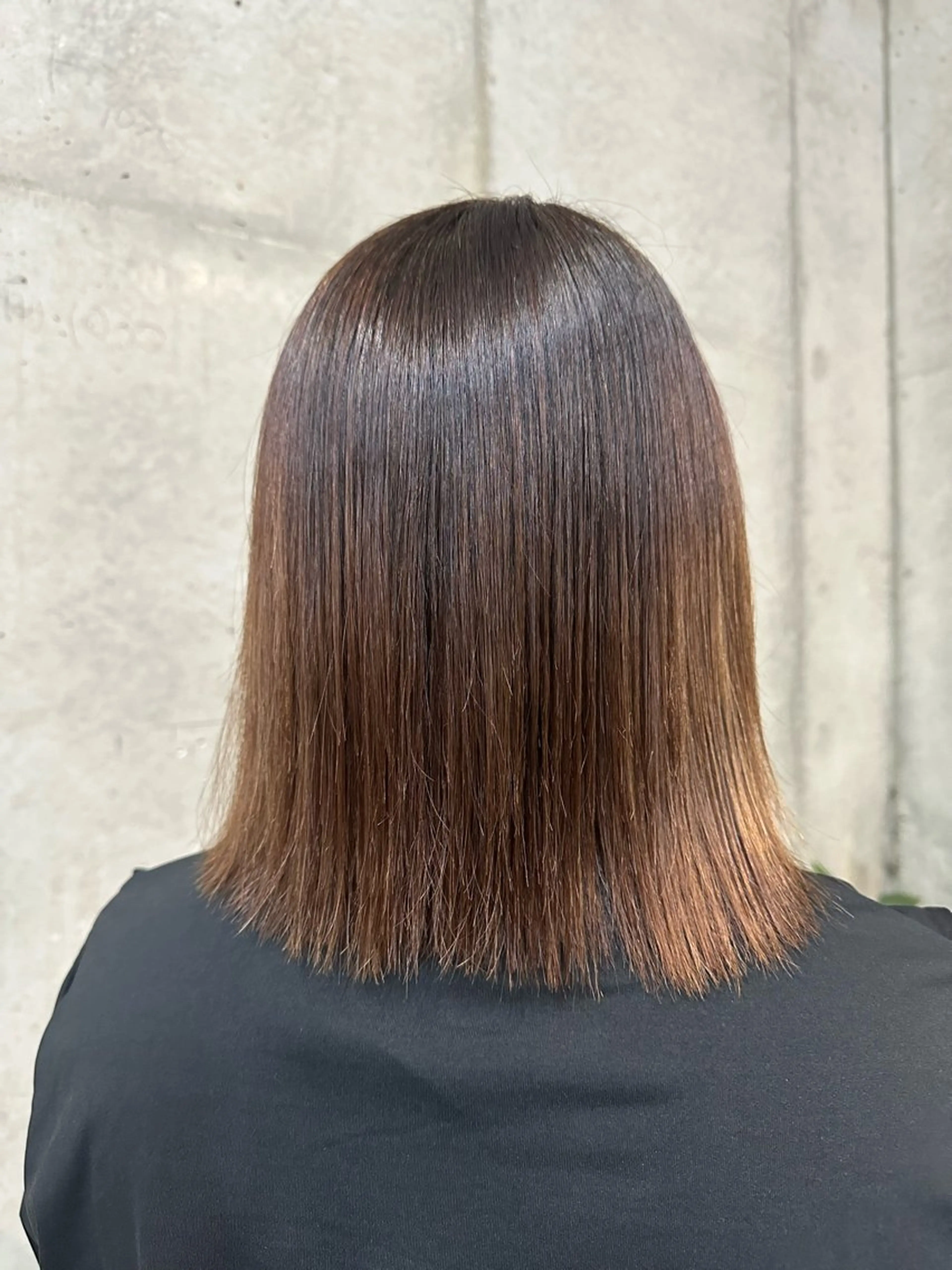 ミディアム 縮毛矯正 trip香椎店所属・田本 雛のヘアスタイル