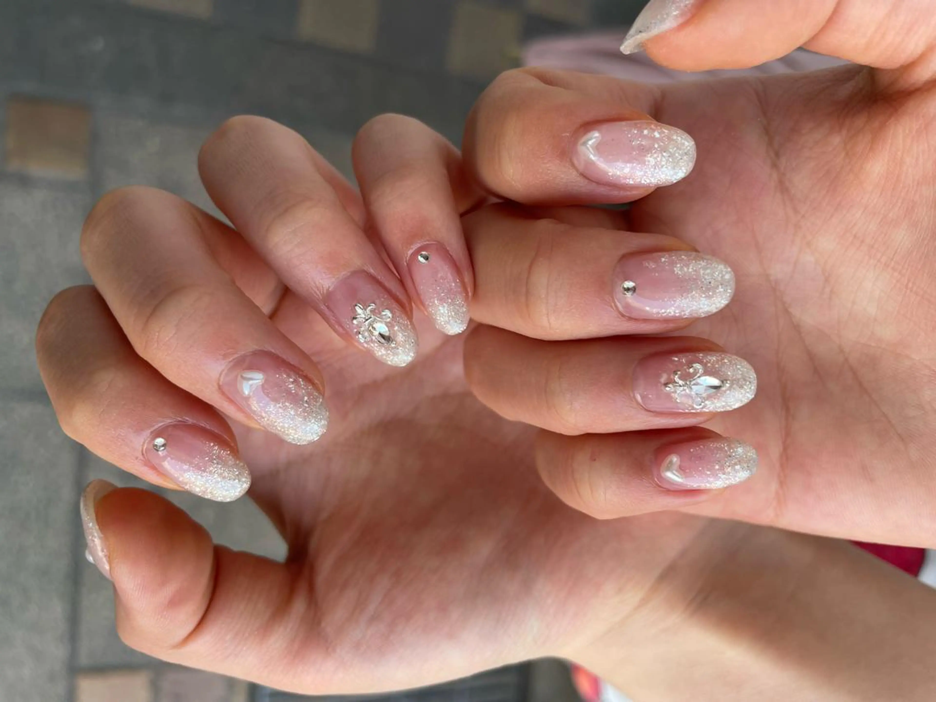 ネイル ストーンネイル ハンドネイル ネイリスト Kaoriのネイルデザイン