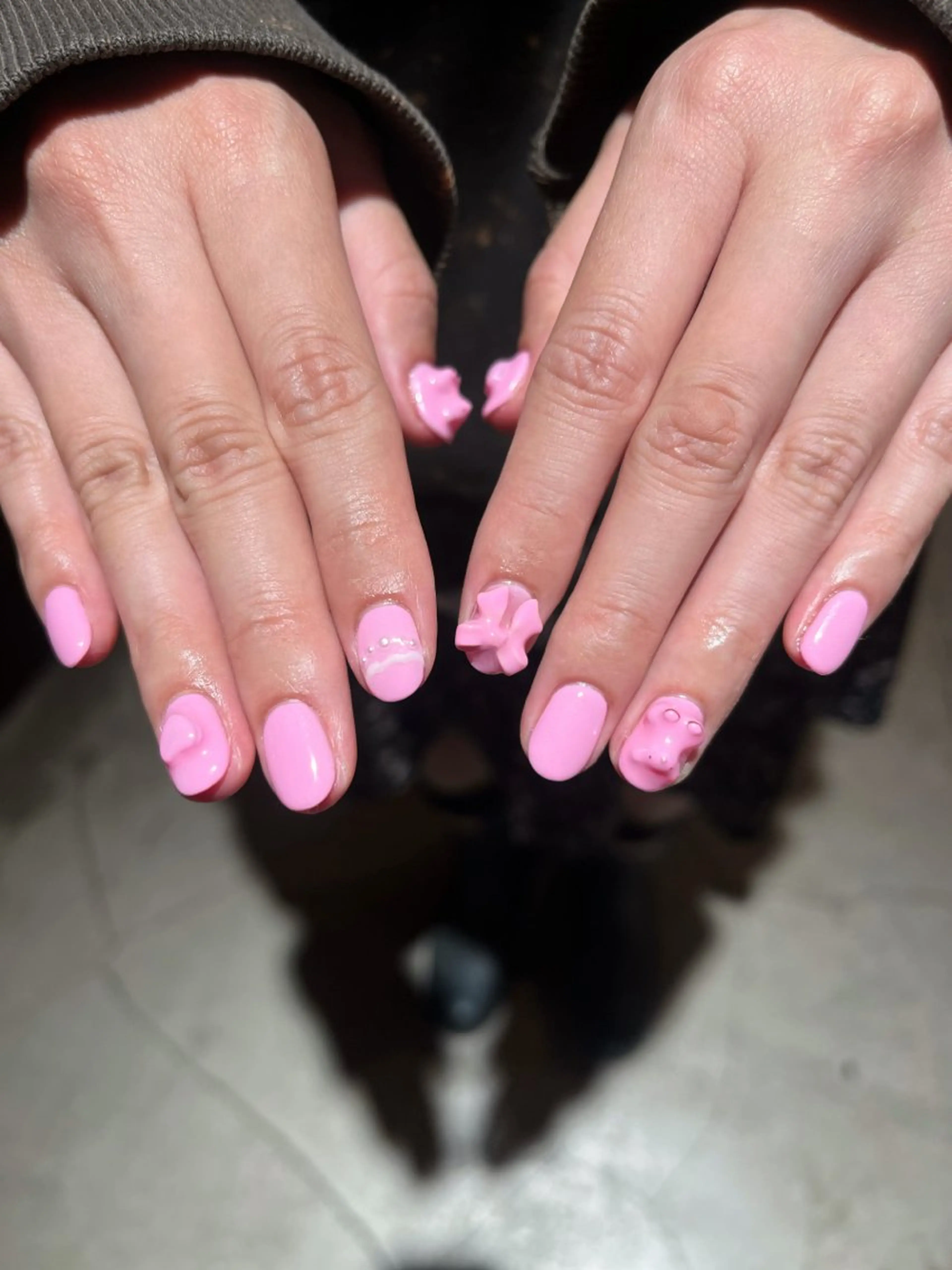 ネイル ハート ピンク NORA南青山/ kanohaのネイルデザイン