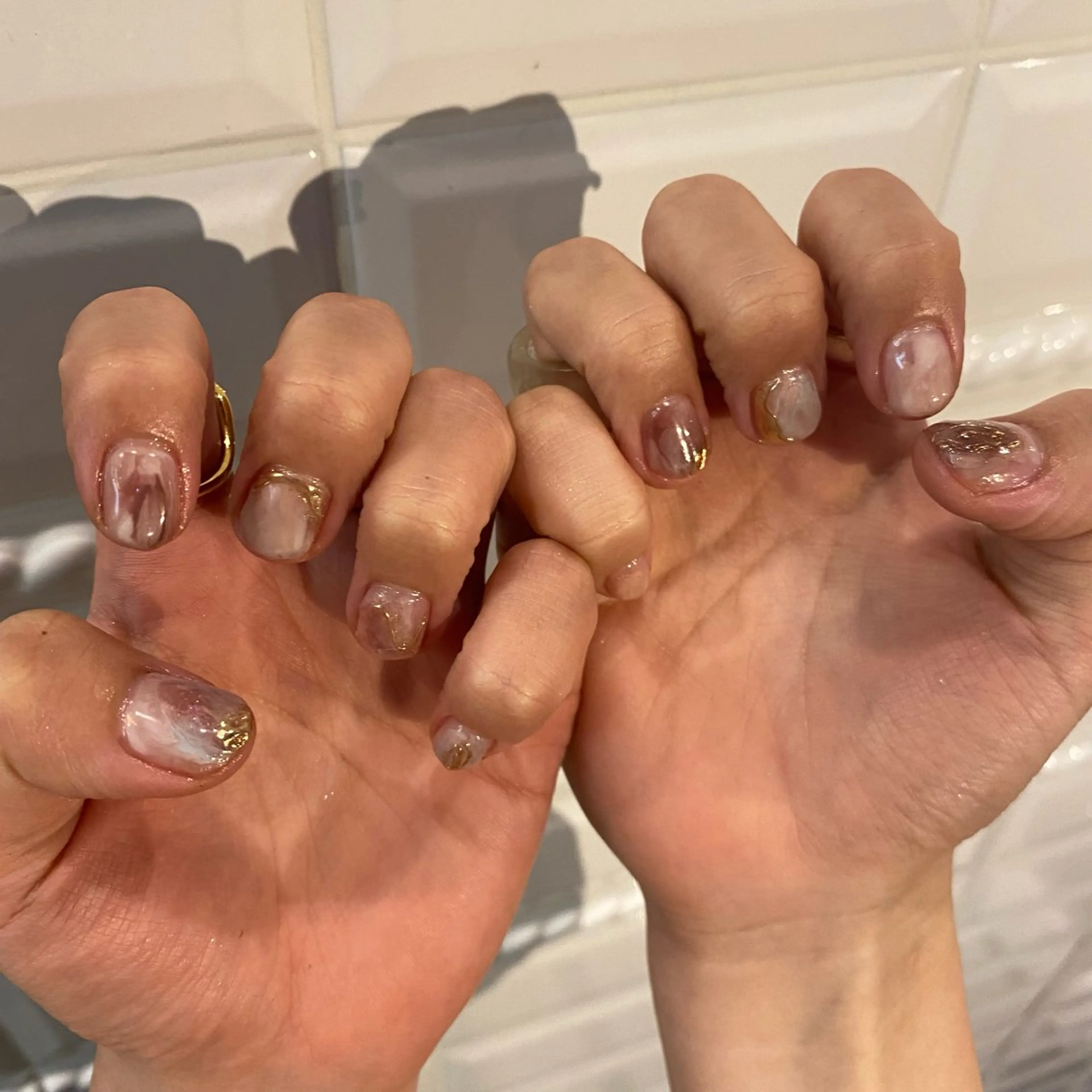 ネイル フットネイル フレンチネイル ジェルネイル グラデーション マグネットネイル ハンドネイル ヘアー.ネイル二刀流 misa🫧のヘアスタイル