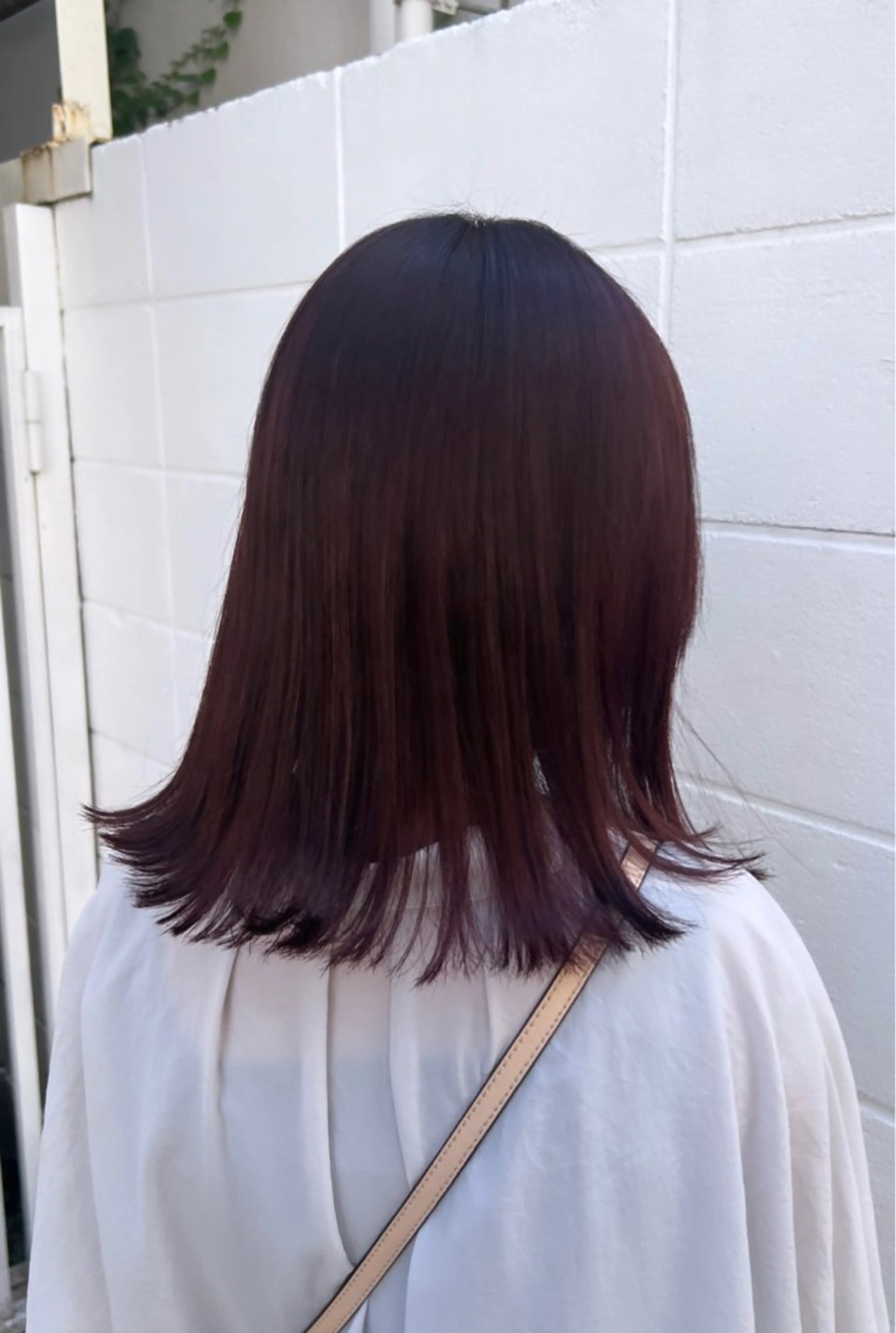 ミディアム カラー ブラウンカラー 石野 友唯のヘアスタイル