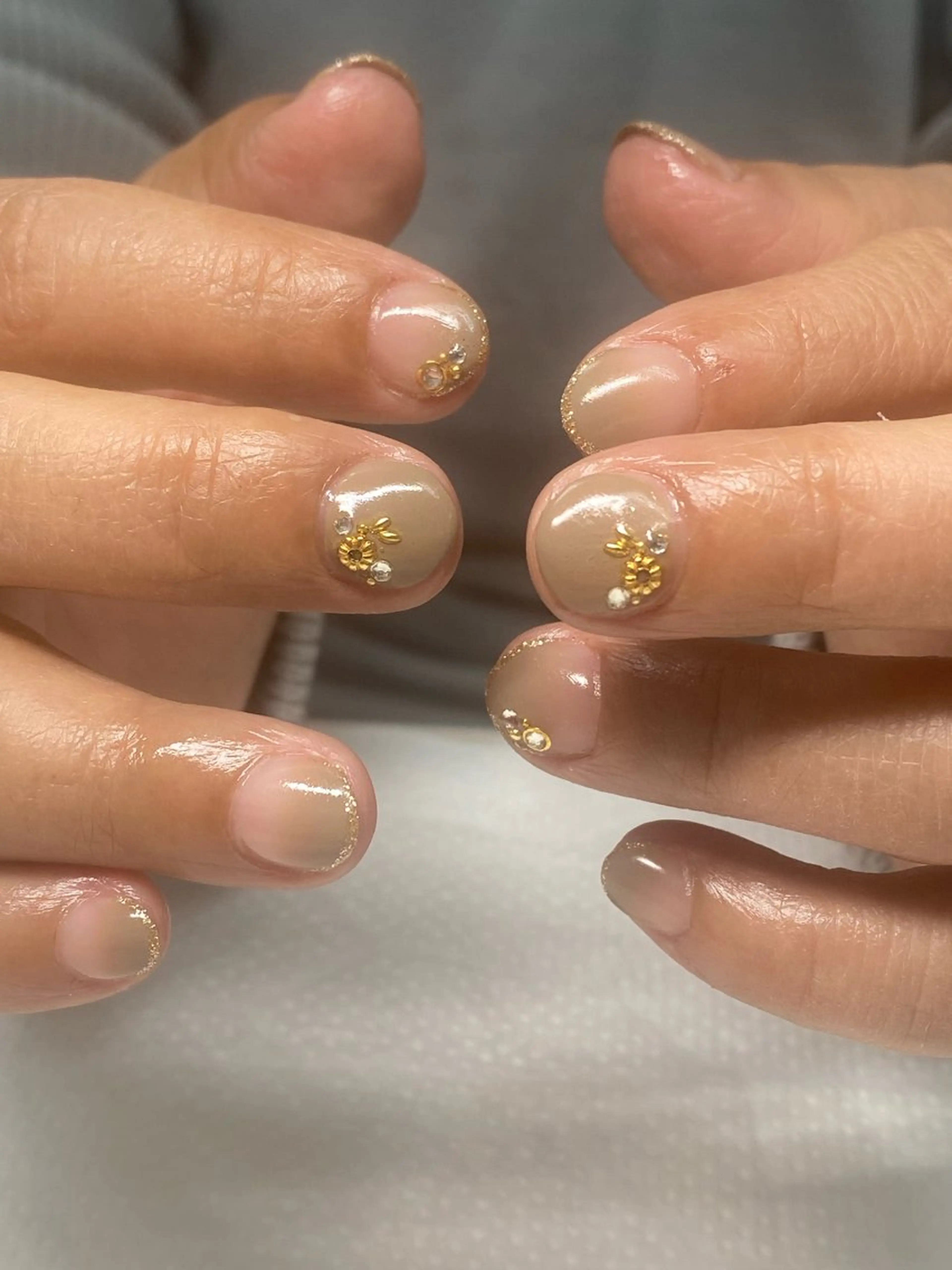 ネイル グラデーション ラメ(グリッター) デュアス R _宇都宮のネイルデザイン