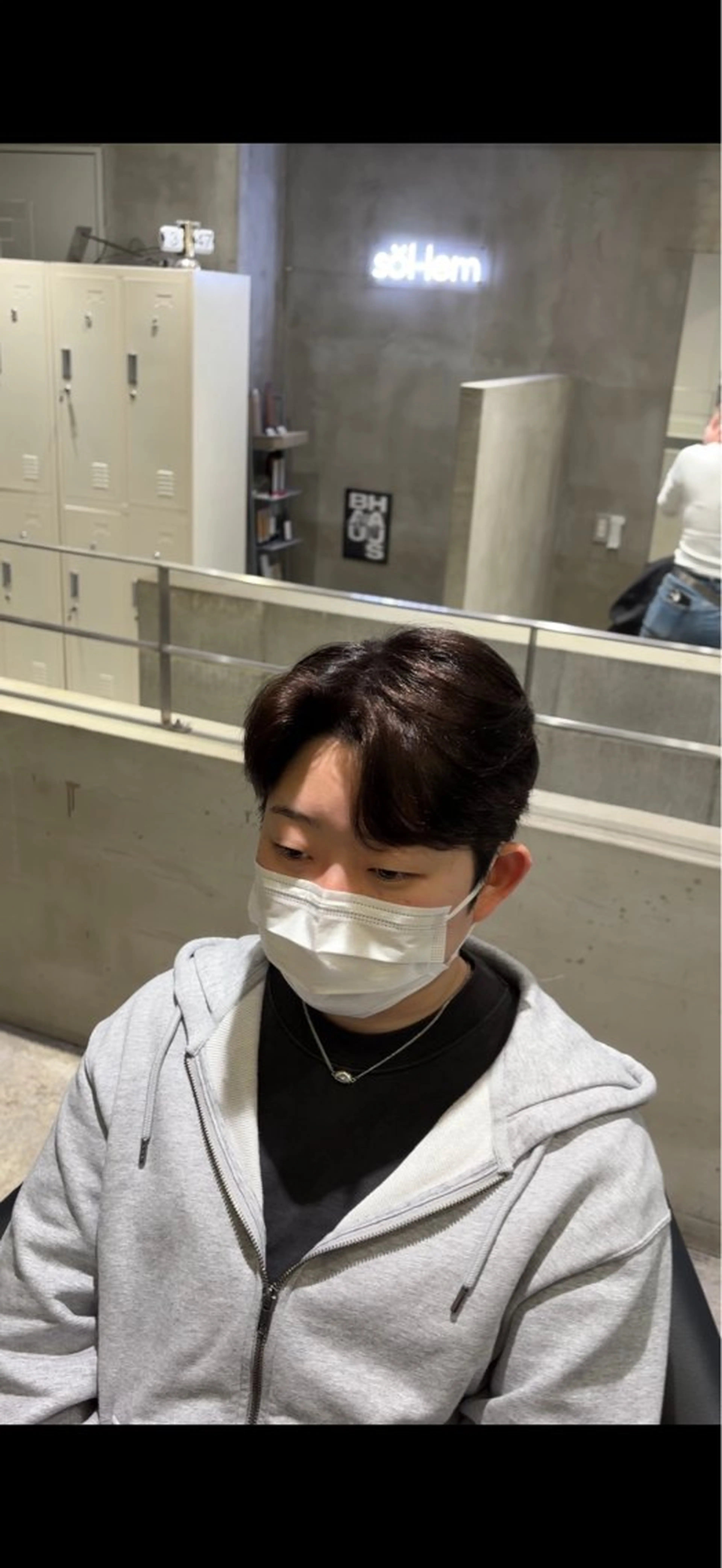 メンズ ダウンパーマ メンズパーマ 韓国レイヤーカット/ 暗髪カラー/林 竜翔のヘアスタイル