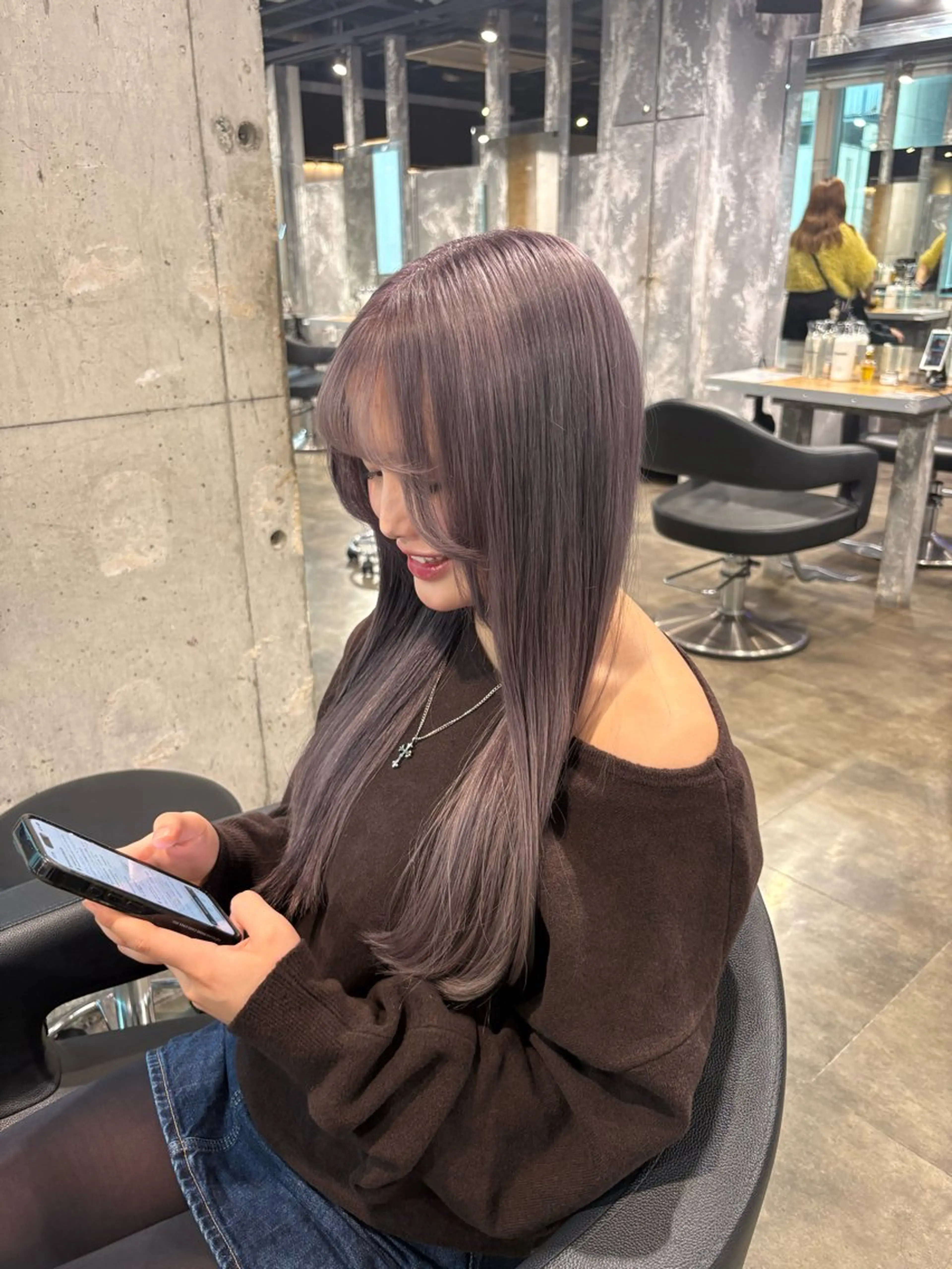 ロング カラー ヘアカラー ハイトーン 横浜💞ミオのヘアスタイル