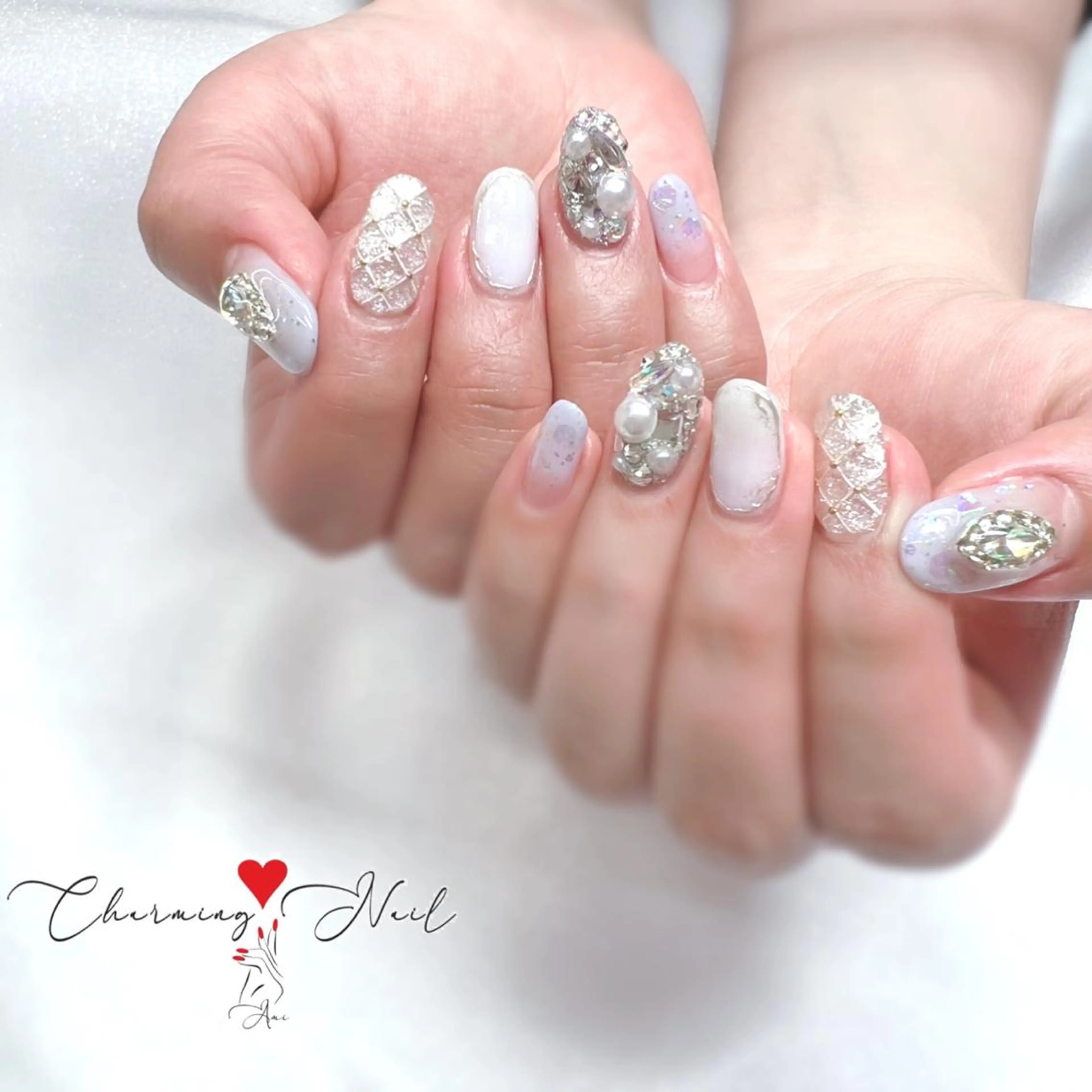 ネイル 長さ出し キラキラネイル ミラーネイル 持ち込み ニュアンスネイル Charming❤️Nail所属・Nailist Amiのその他イメージ