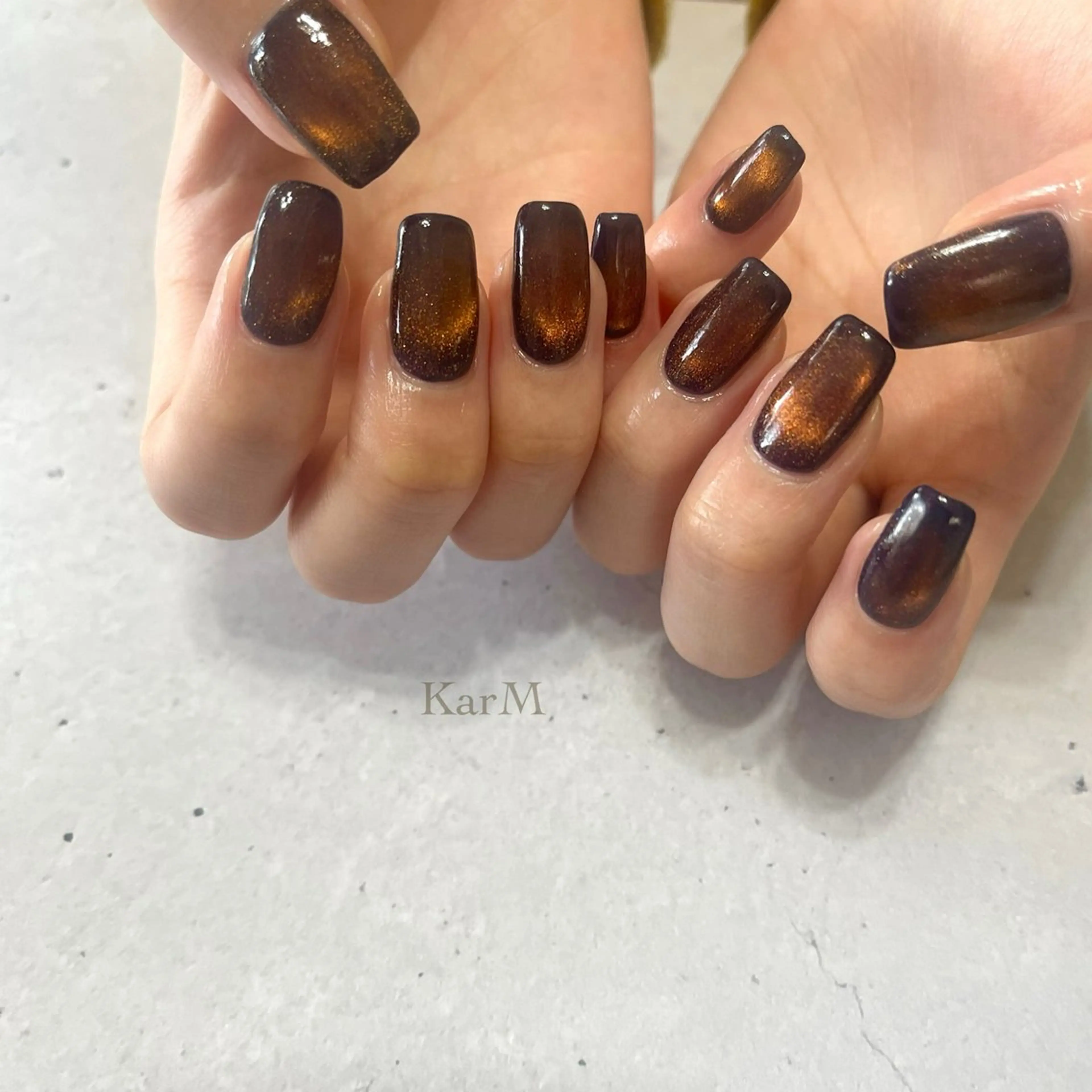 ネイル オーロラネイル チークネイル フラッシュネイル フレンチネイル 韓国ネイル ハンドネイル フットネイル ogino karinのネイルデザイン