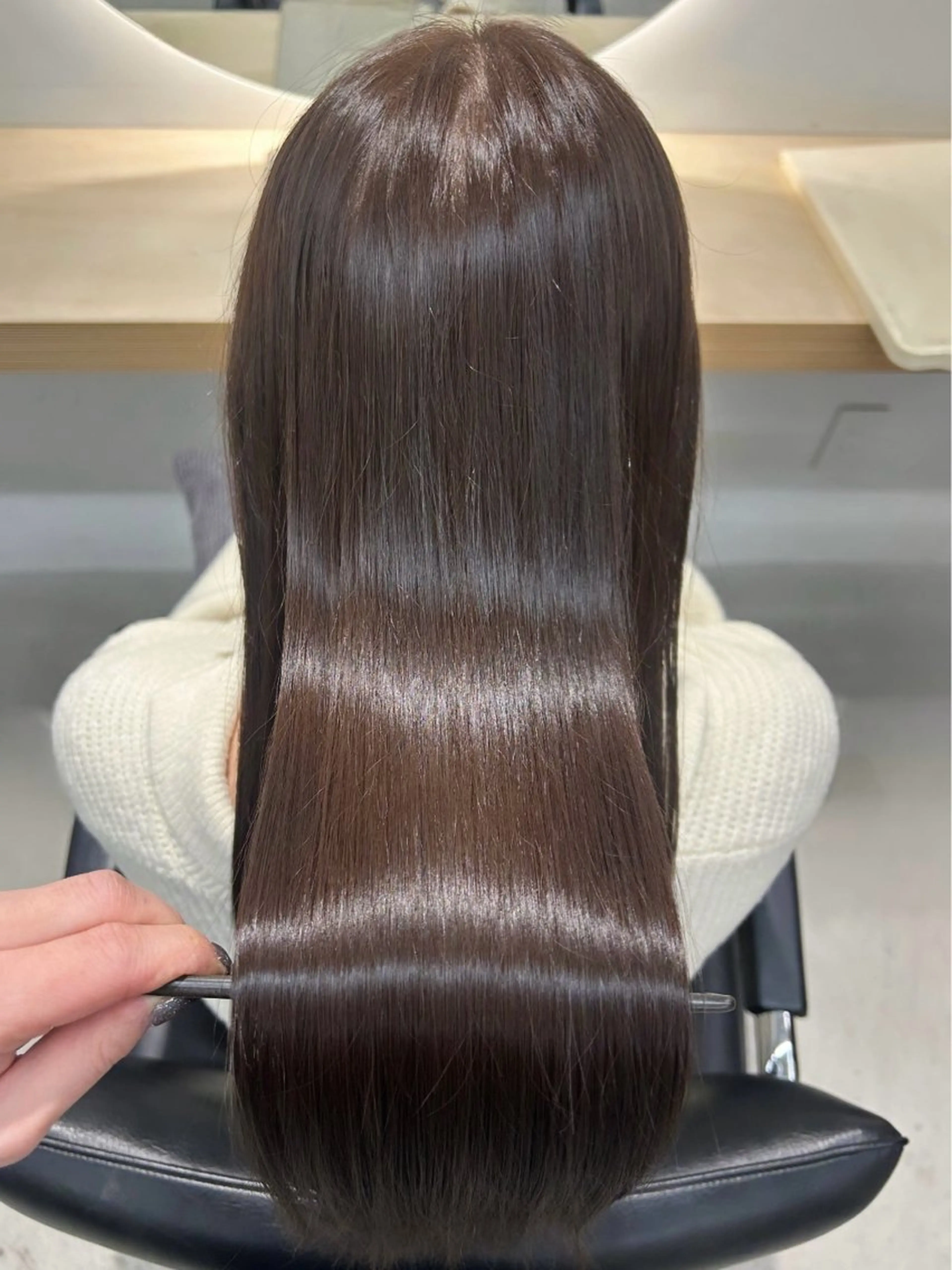 ロング カット 縮毛矯正 トリートメント mari 🦋のヘアスタイル