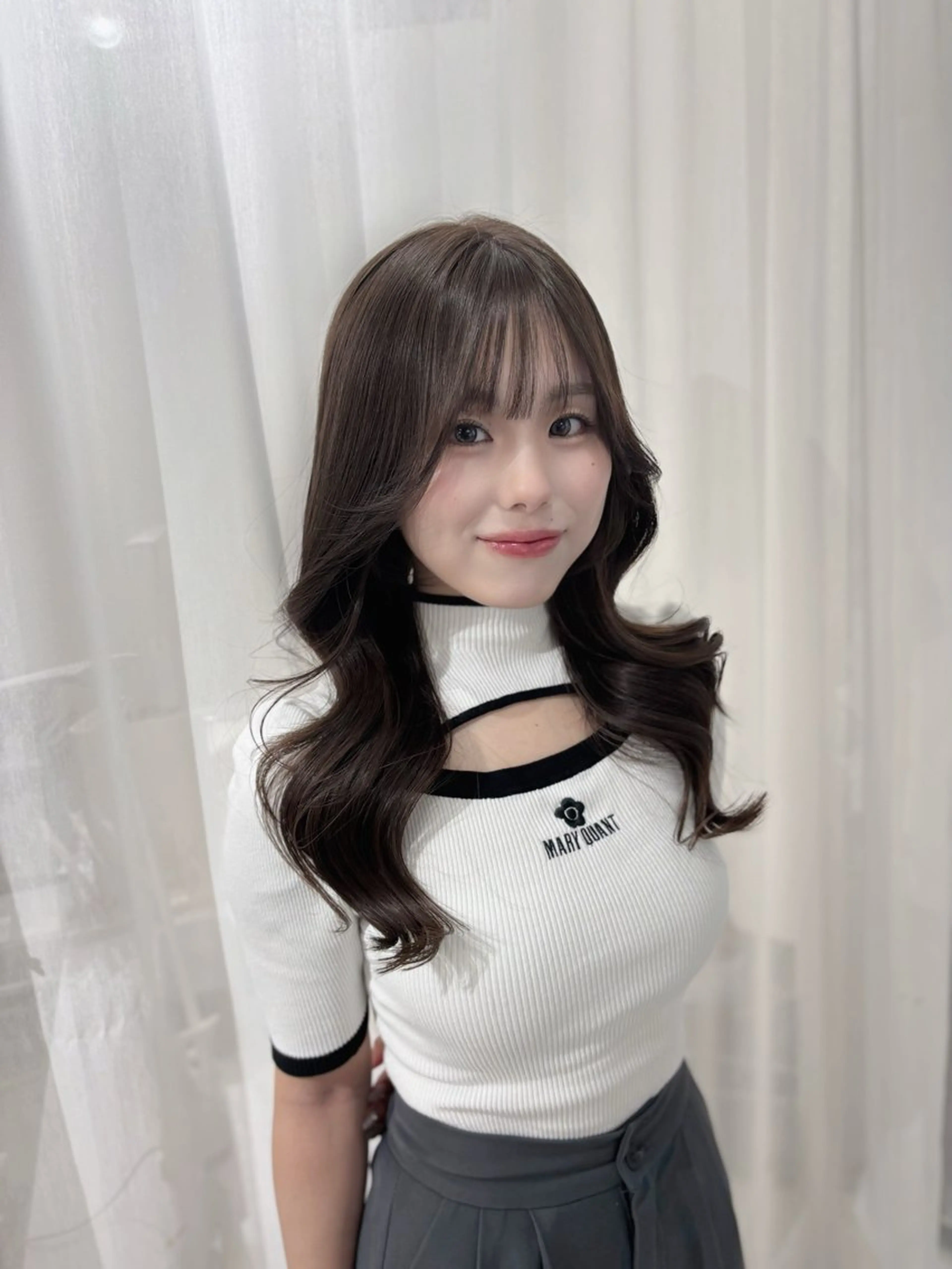 セミロング カラー カット ヘアカラー 赤みなしカラー/梅田 /レイヤー/IORIのヘアスタイル