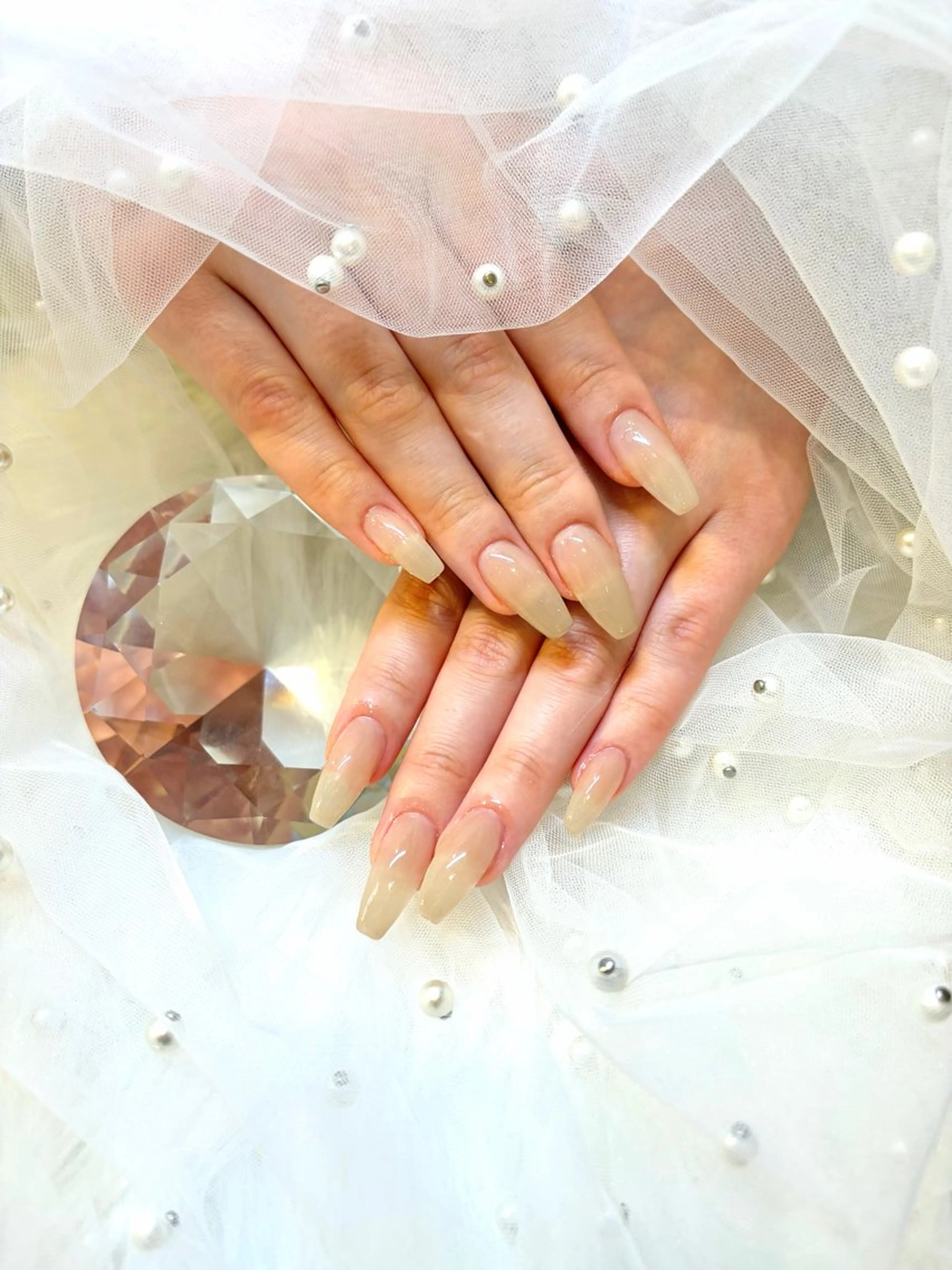 ネイル 卒業式 ロングネイル ワンカラーネイル ハンドネイル エミラボーテ 心斎橋店所属・ODA HIMARIのネイルデザイン