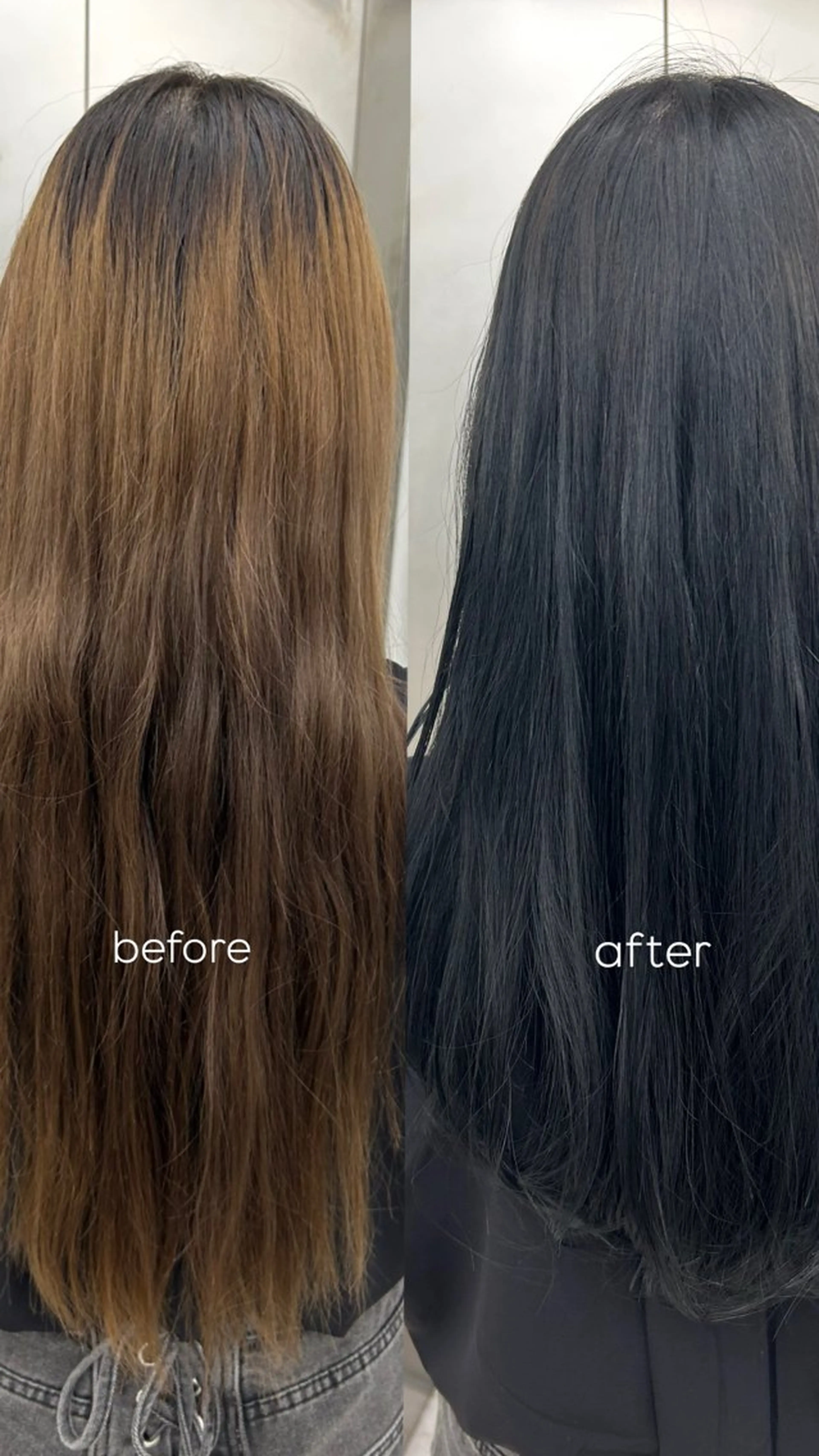 ロング ヘアカラー トリートメント 名古屋／ブリーチ無し カラー／小顔カットのヘアスタイル