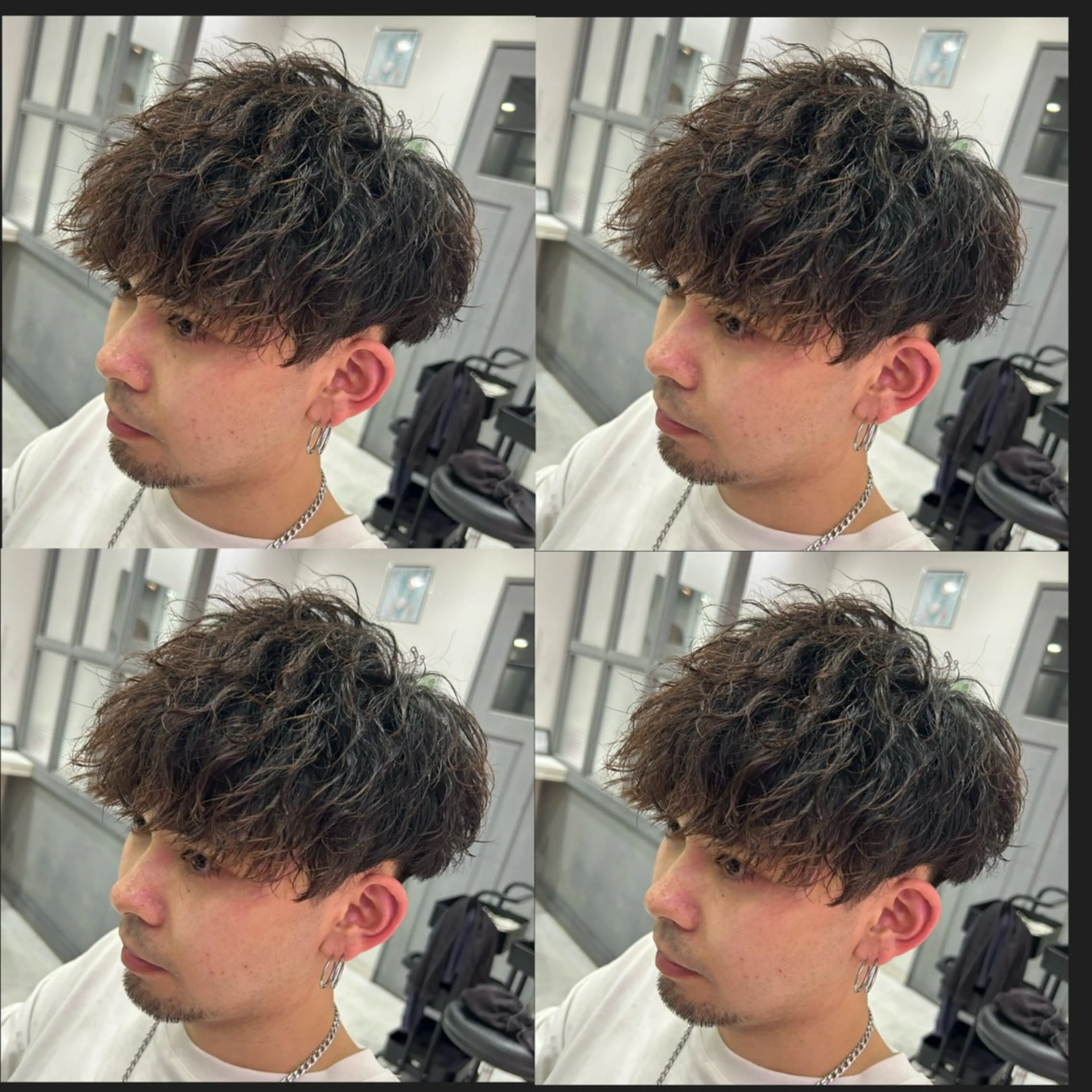 ショート カラー パーマ ヘアアレンジ メンズ 🔥メンズパーマ特 化🔥渡辺一翔🔥のヘアスタイル