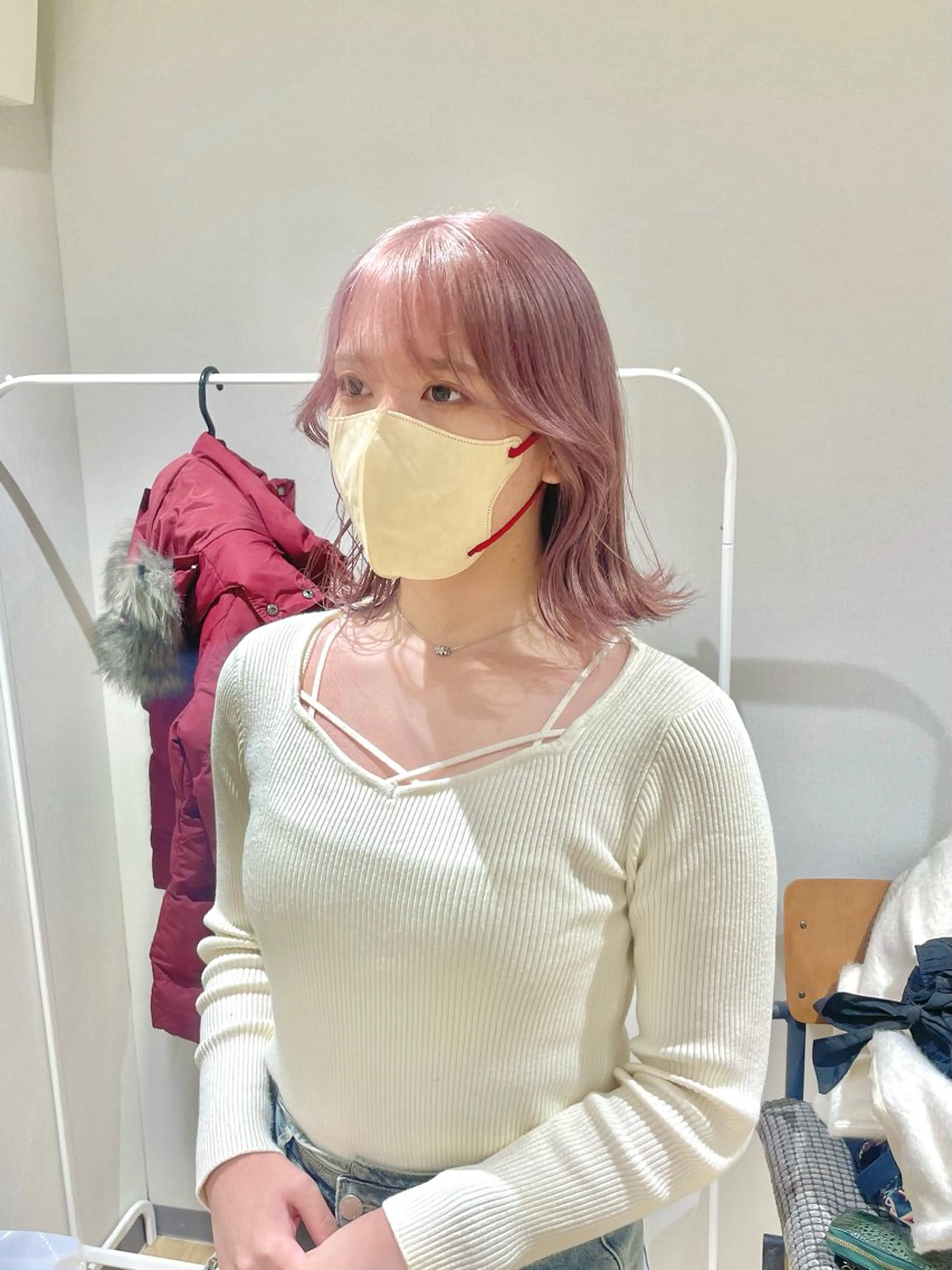 ミディアム カラー ピンクカラー eir心斎橋店所属・エビスザキレン/メン ズ/心斎橋🌳のヘアスタイル