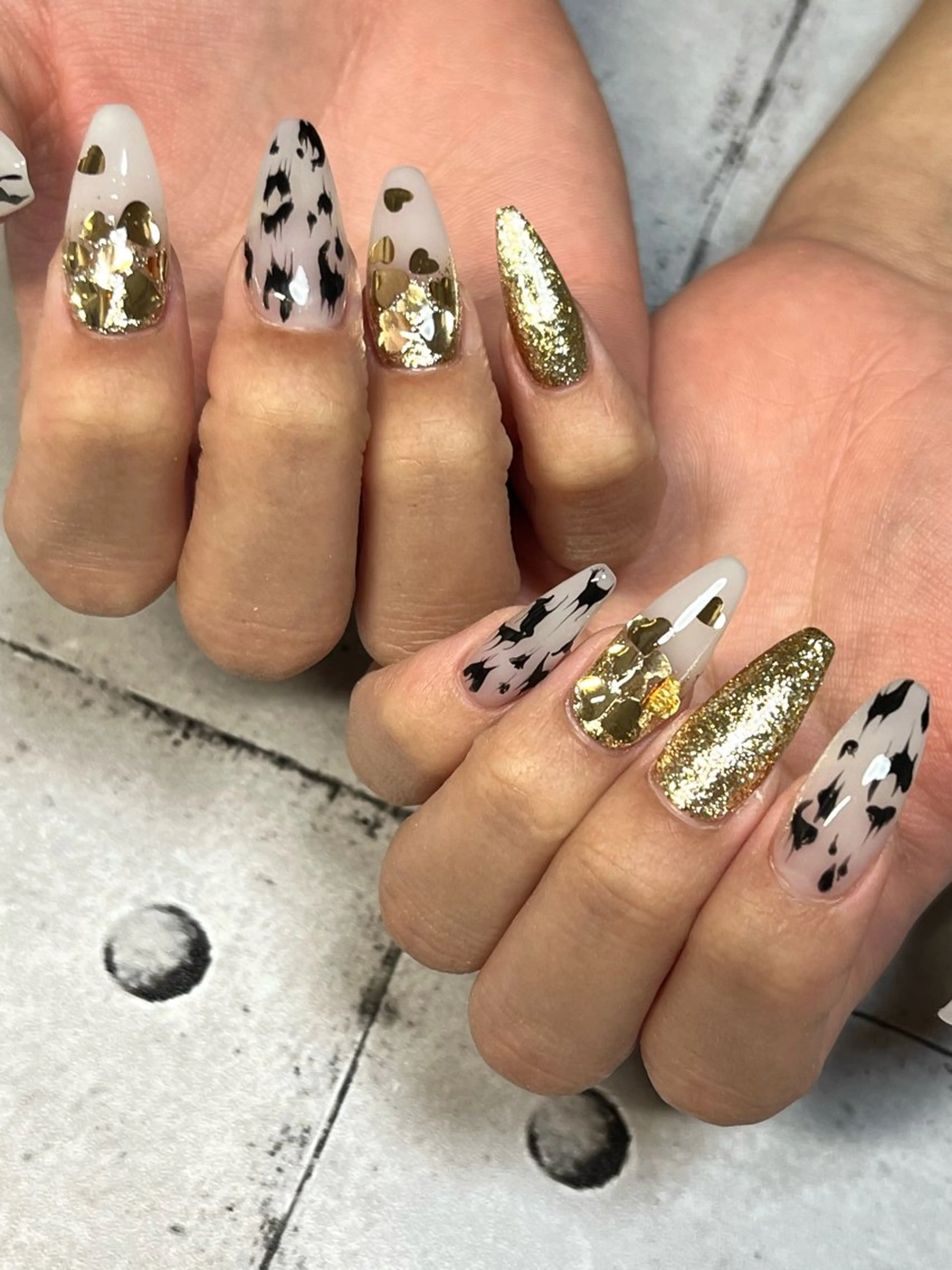 ネイル アートネイル ホログラムネイル ハンドネイル まり りぃ〜んのネイルデザイン