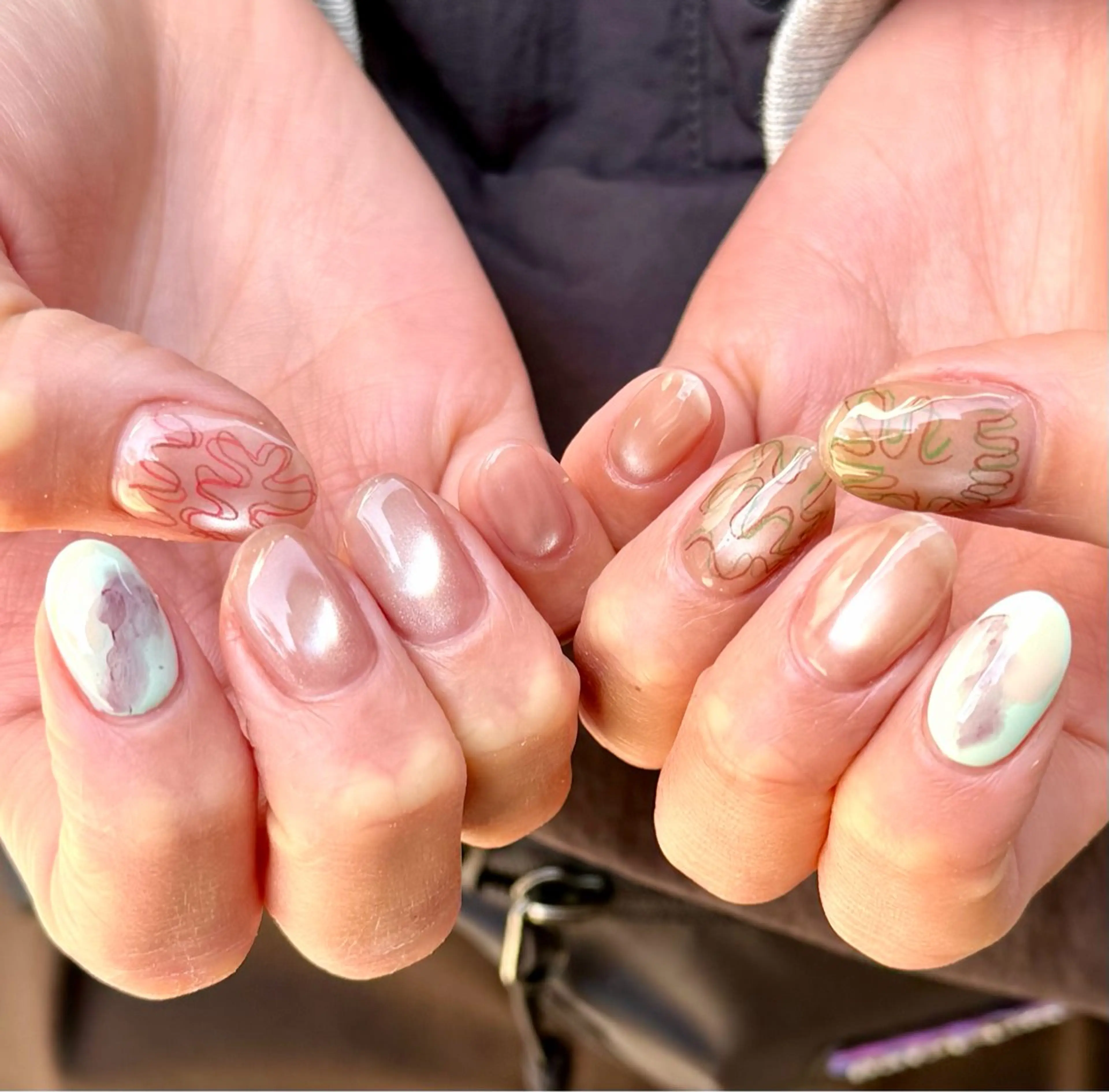 ネイル ニュアンスネイル ハンドネイル HazeGrass NAILのネイルデザイン