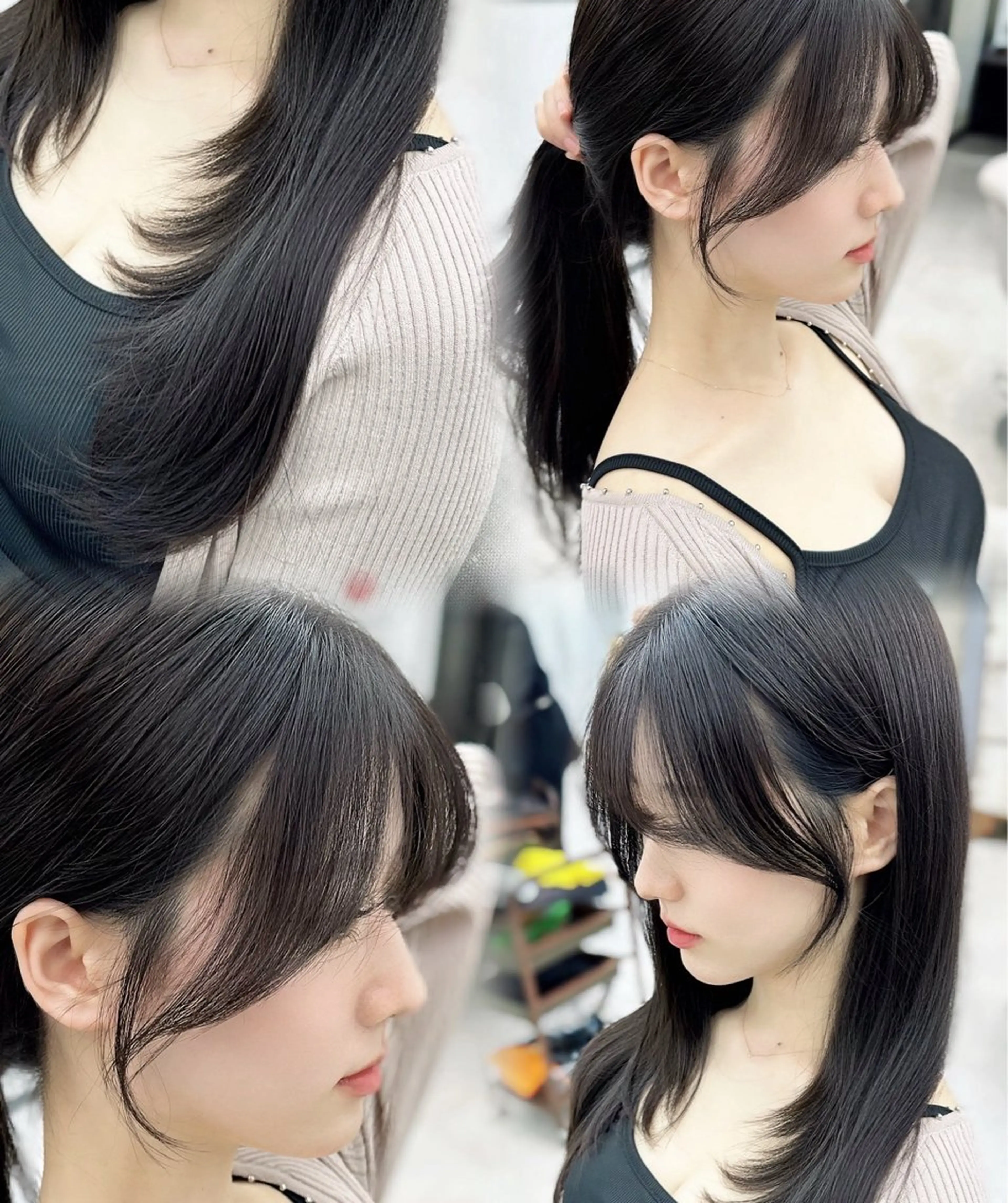 セミロング カット ヘアカラー トリートメント 京都レイヤーカット/ 縮毛矯正/羽柴りくのヘアスタイル