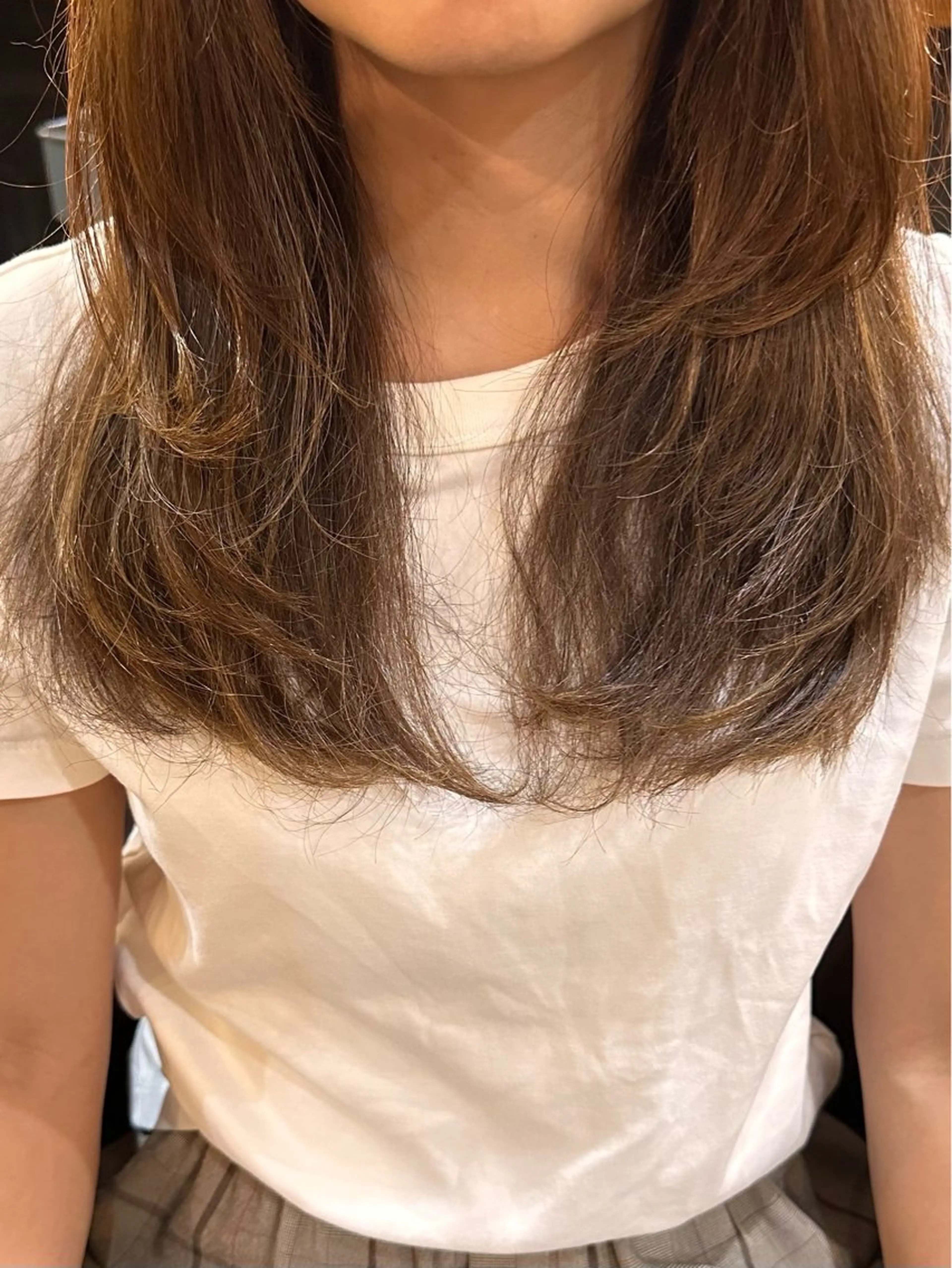 ミディアム ツヤ感/透明感カラー /蟹江/harunaのヘアスタイル