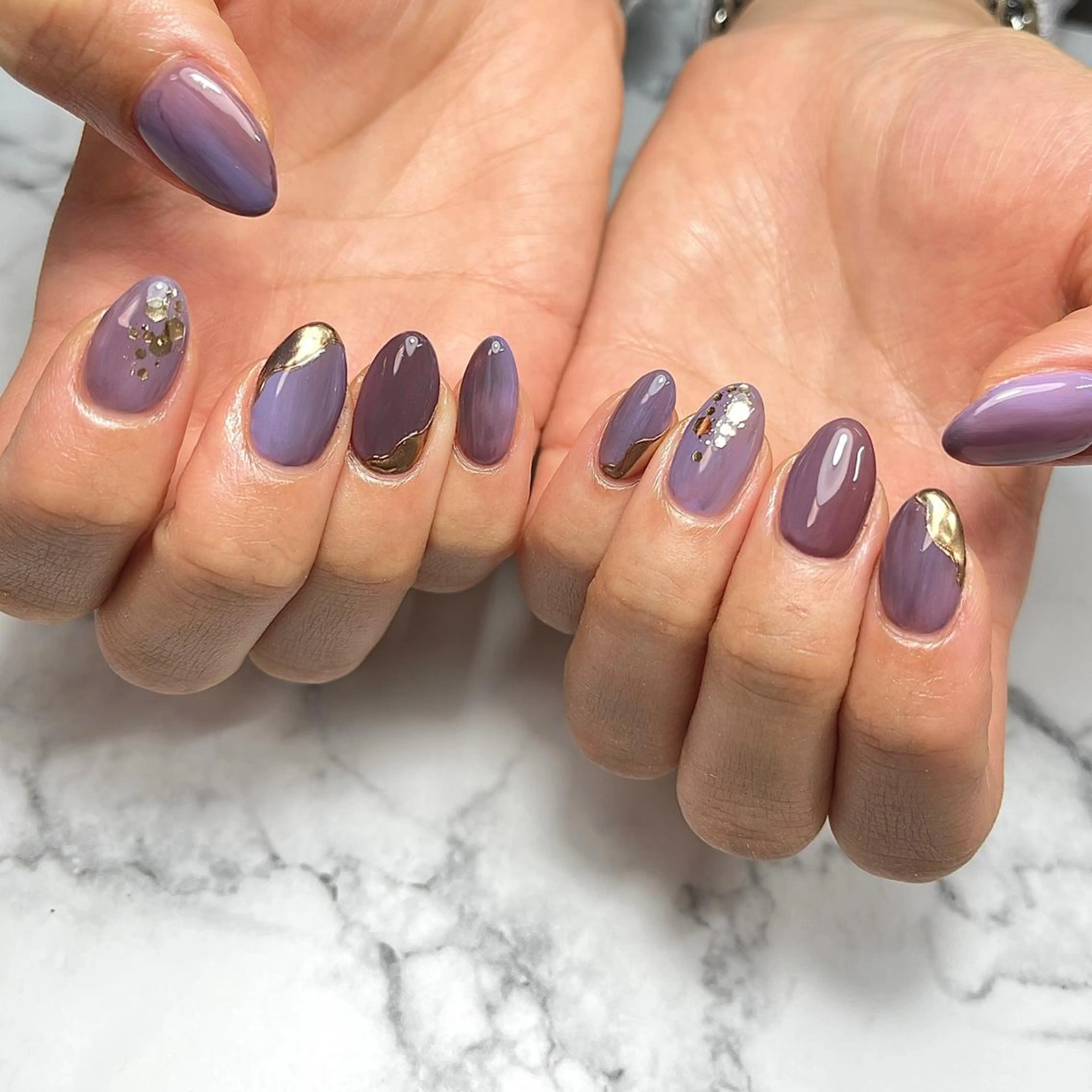 ネイル アートネイル ジェルネイル 氷ネイル・うるうるネイル 韓国ネイル 大理石ネイル(マーブル) ハンドネイル NAIL NOWのネイルデザイン