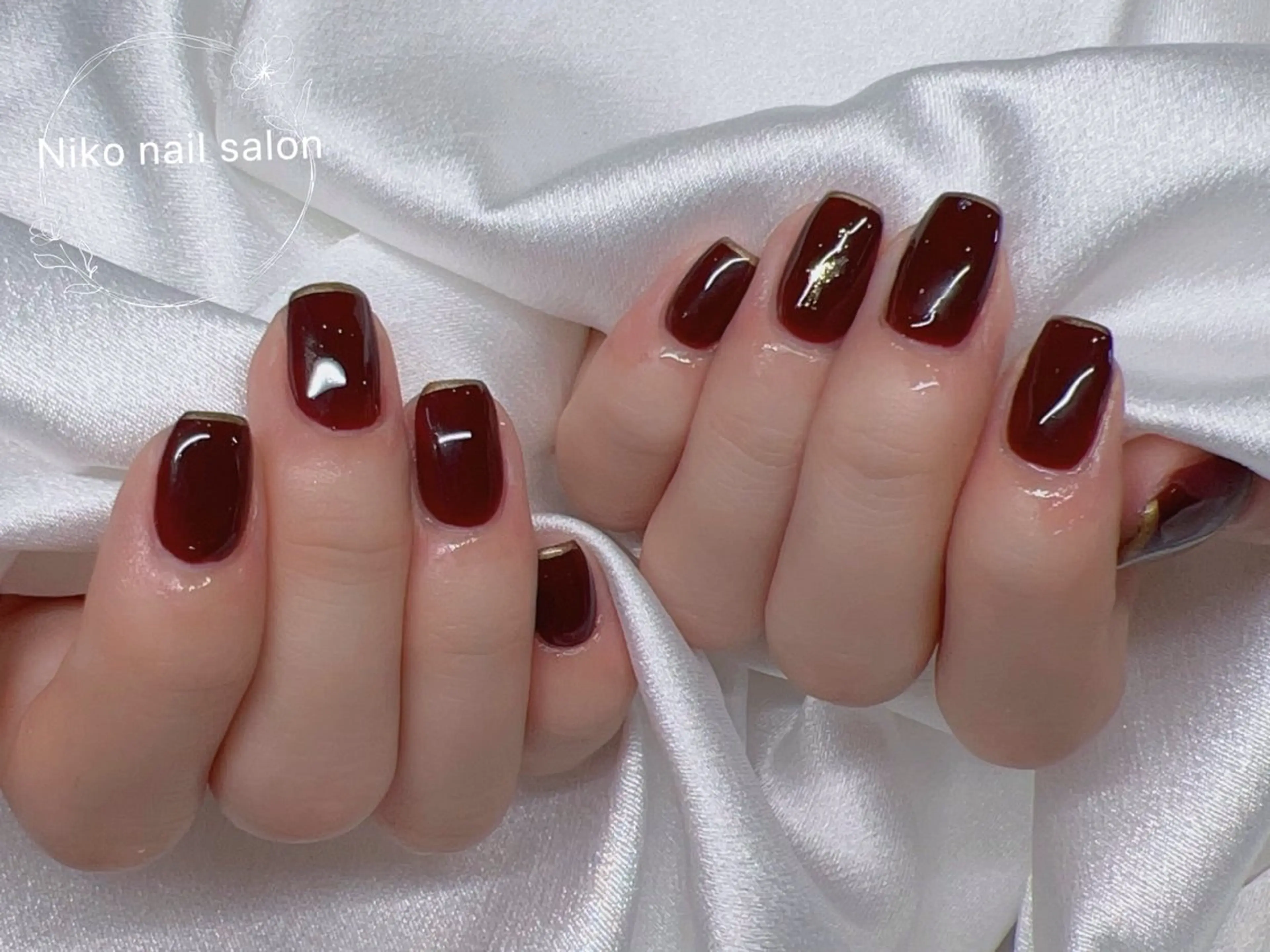 ネイル 長さ出し フットネイル フレンチネイル ジェルネイル 韓国ネイル ハンドネイル Nikoネイルサロン 高田馬場店のネイルデザイン