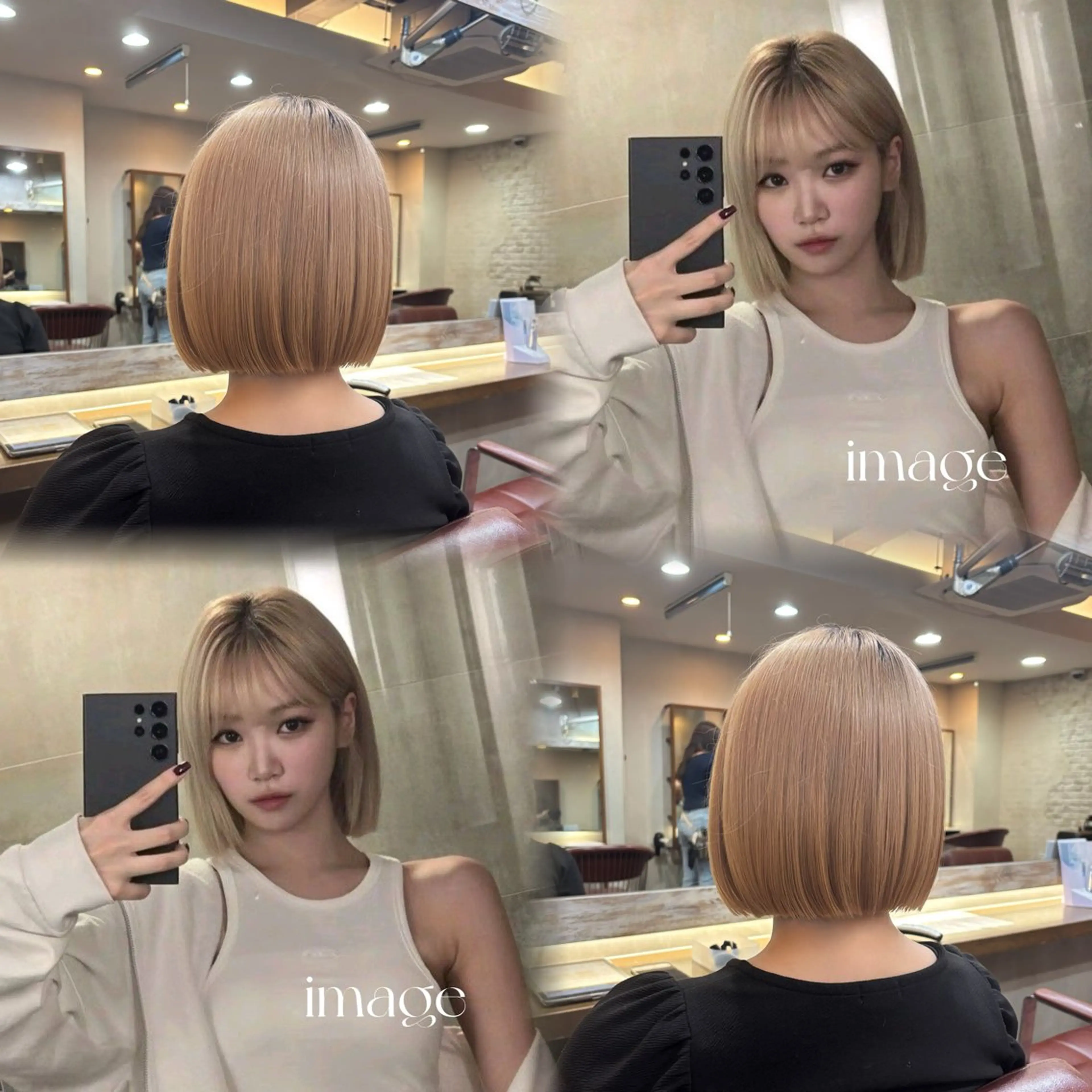 ショート レイヤー/顔周り/ 韓国ヘア🤍フウカのヘアスタイル