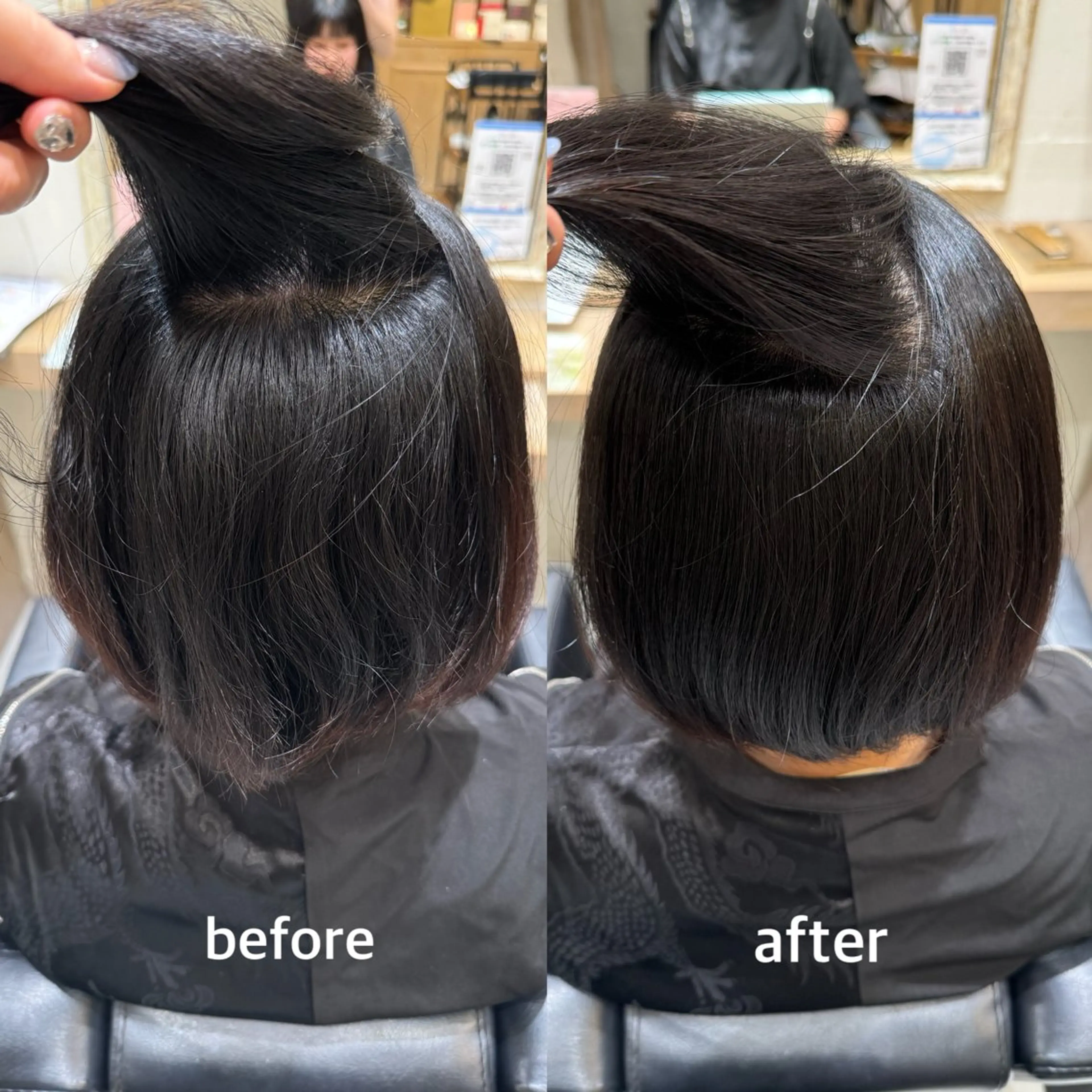 ショート 縮毛矯正 カット 縮毛矯正 透明感カラー/顔周り カット/レイヤーにかのヘアスタイル