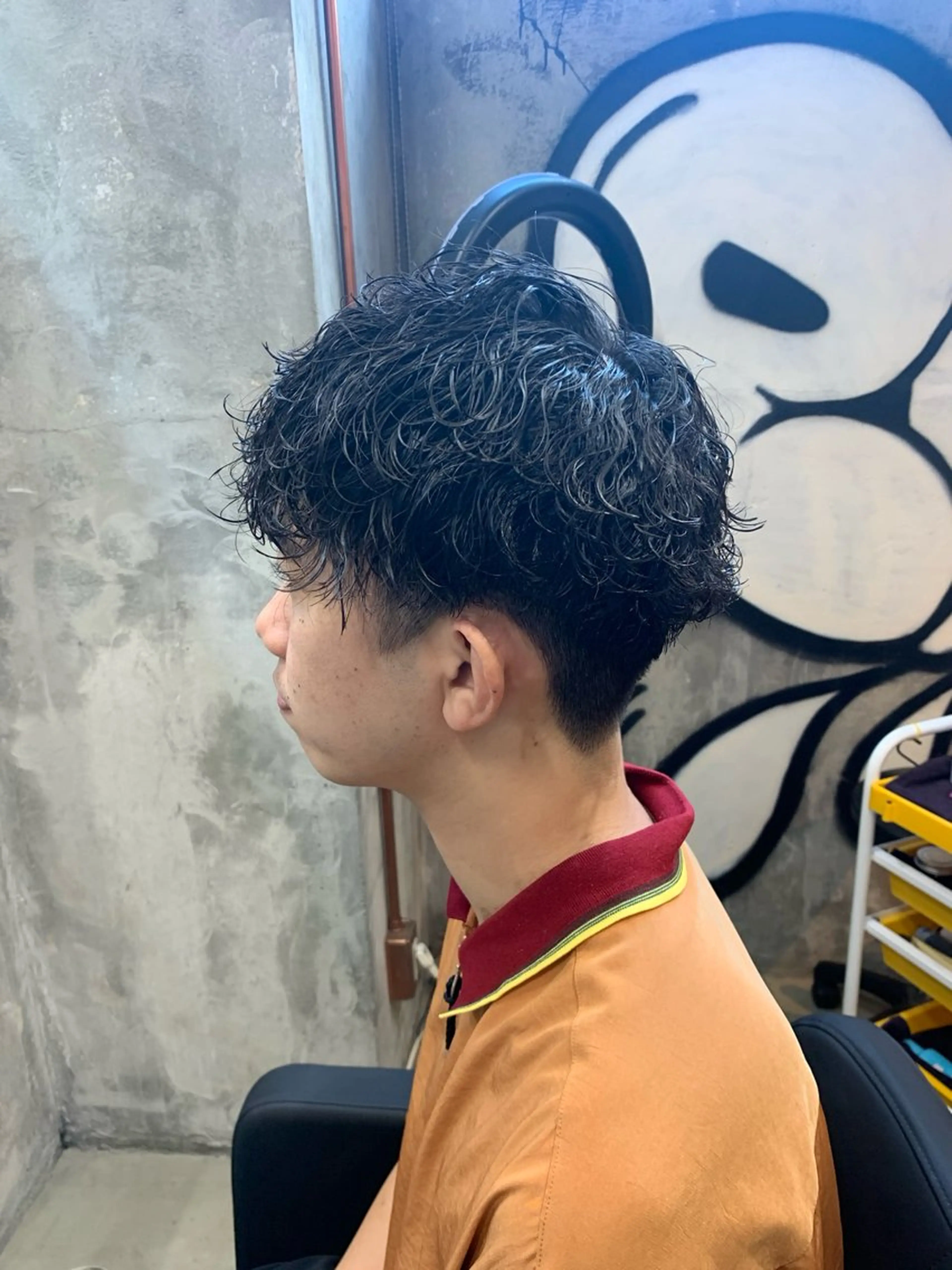 パーマ メンズ マッシュ メンズパーマ 波巻きパーマ カット パーマ ⚡️メンズパーマ特化 mens支持◎/忠地のヘアスタイル