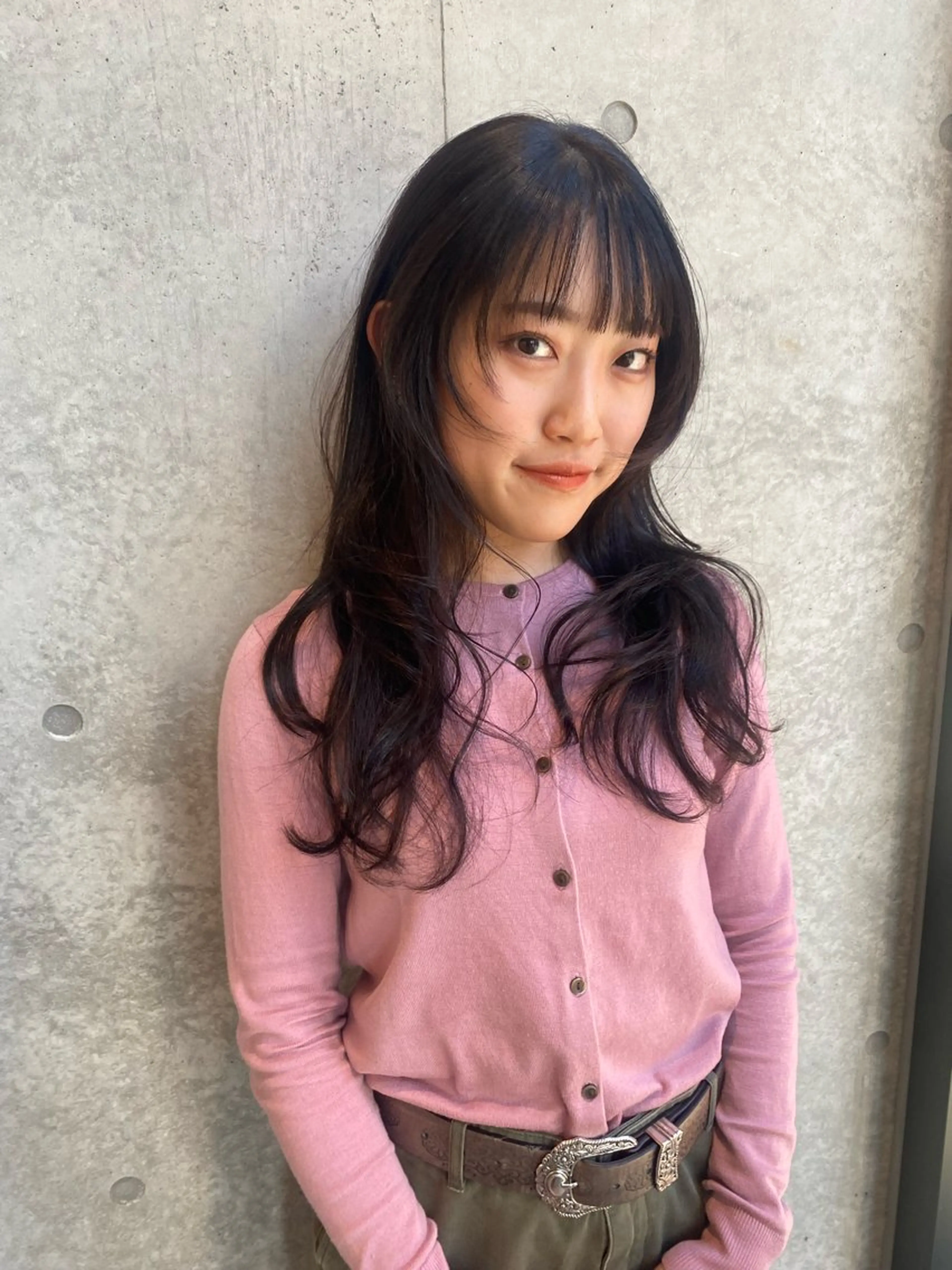 セミロング カラー カット ヘアカラー トリートメント レイヤー/柔色 カラー/SAkiのヘアスタイル