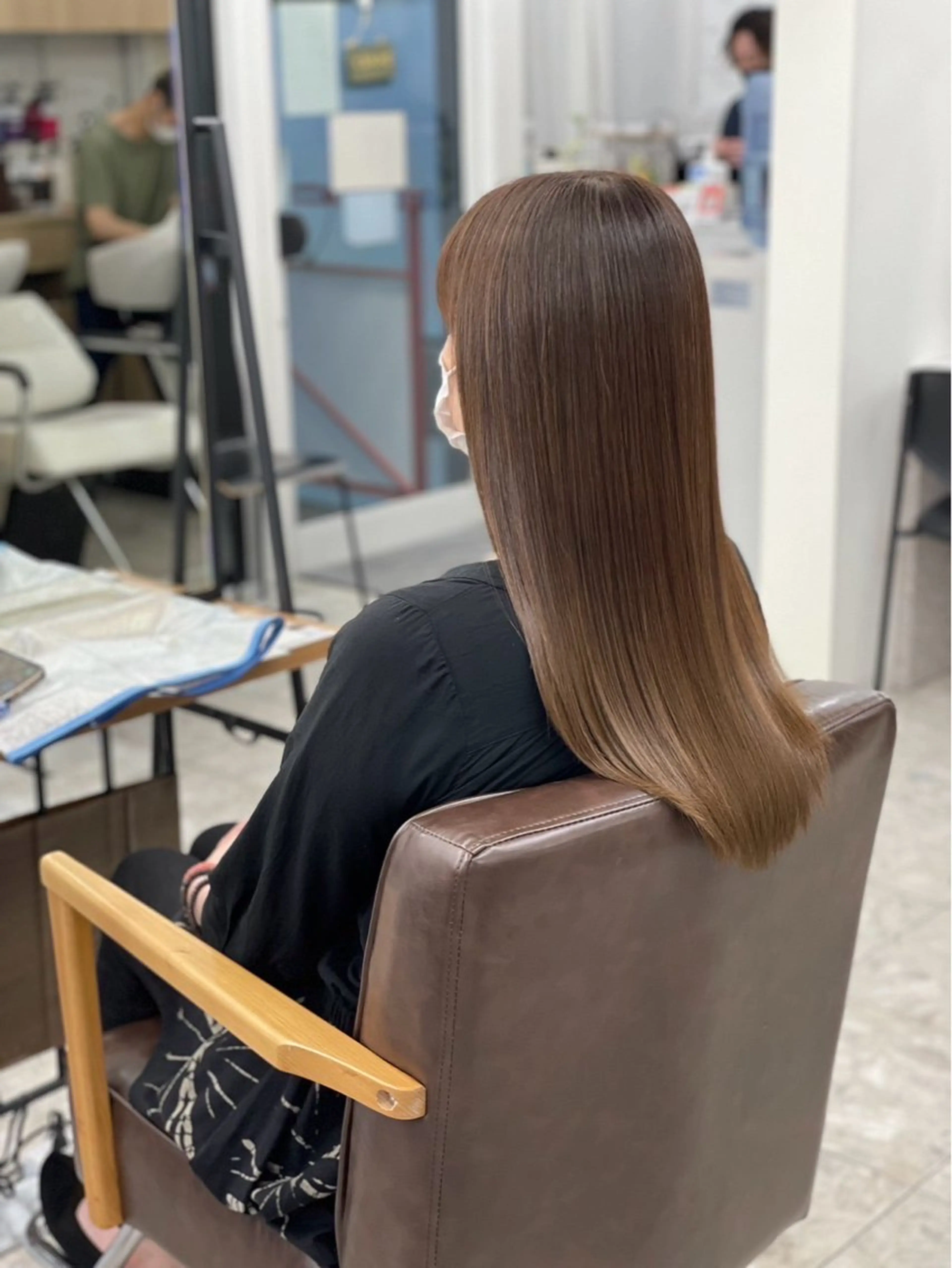 ロング カット 縮毛矯正 トリートメント 髪質改善×白髪ぼかし 美容師✂️武澤龍賀のヘアスタイル