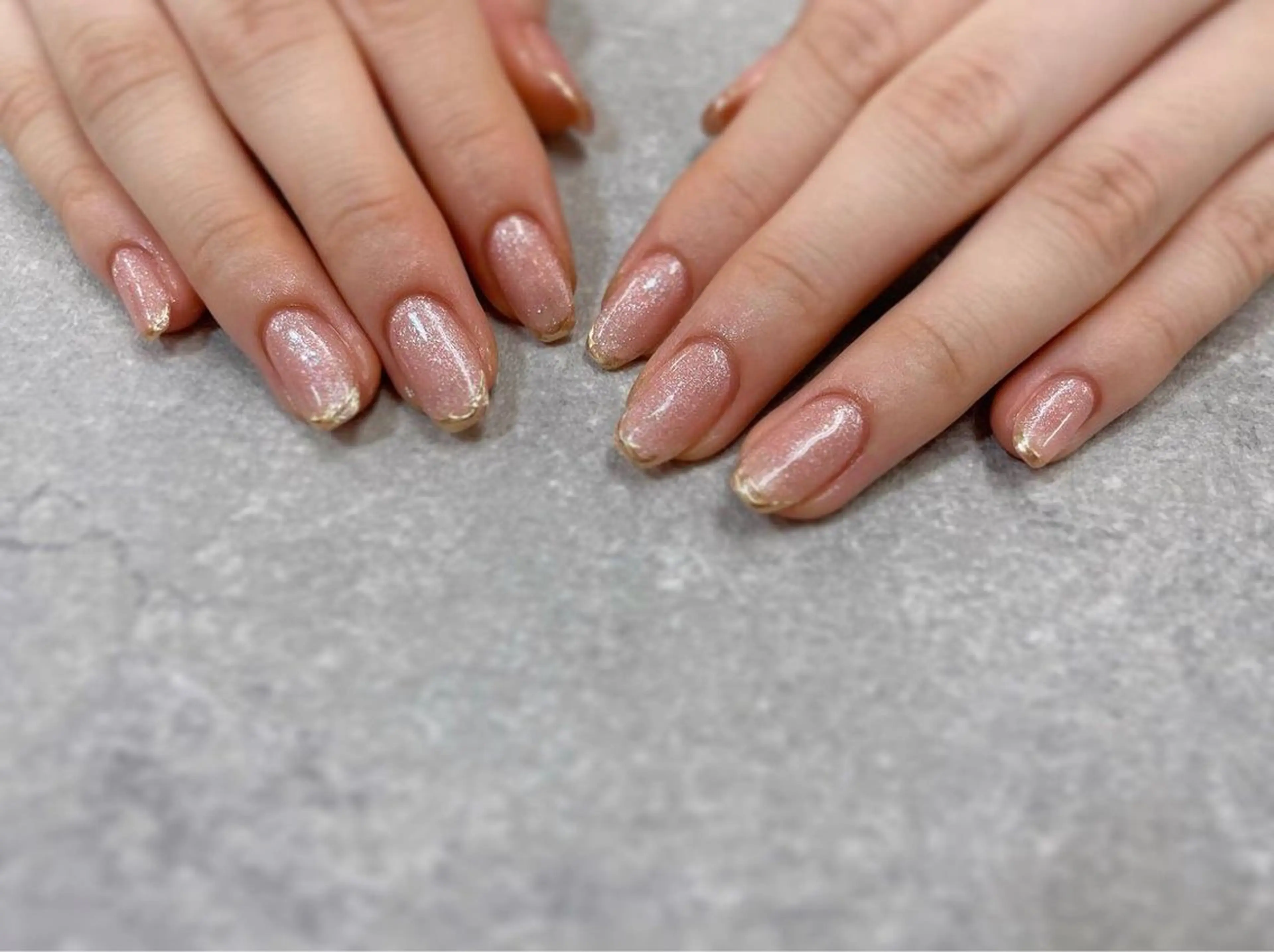 ネイル フレンチネイル キラキラネイル ミラーネイル ピンク スクエアネイル foglia❁﻿. ⌇﻿imamuraのネイルデザイン