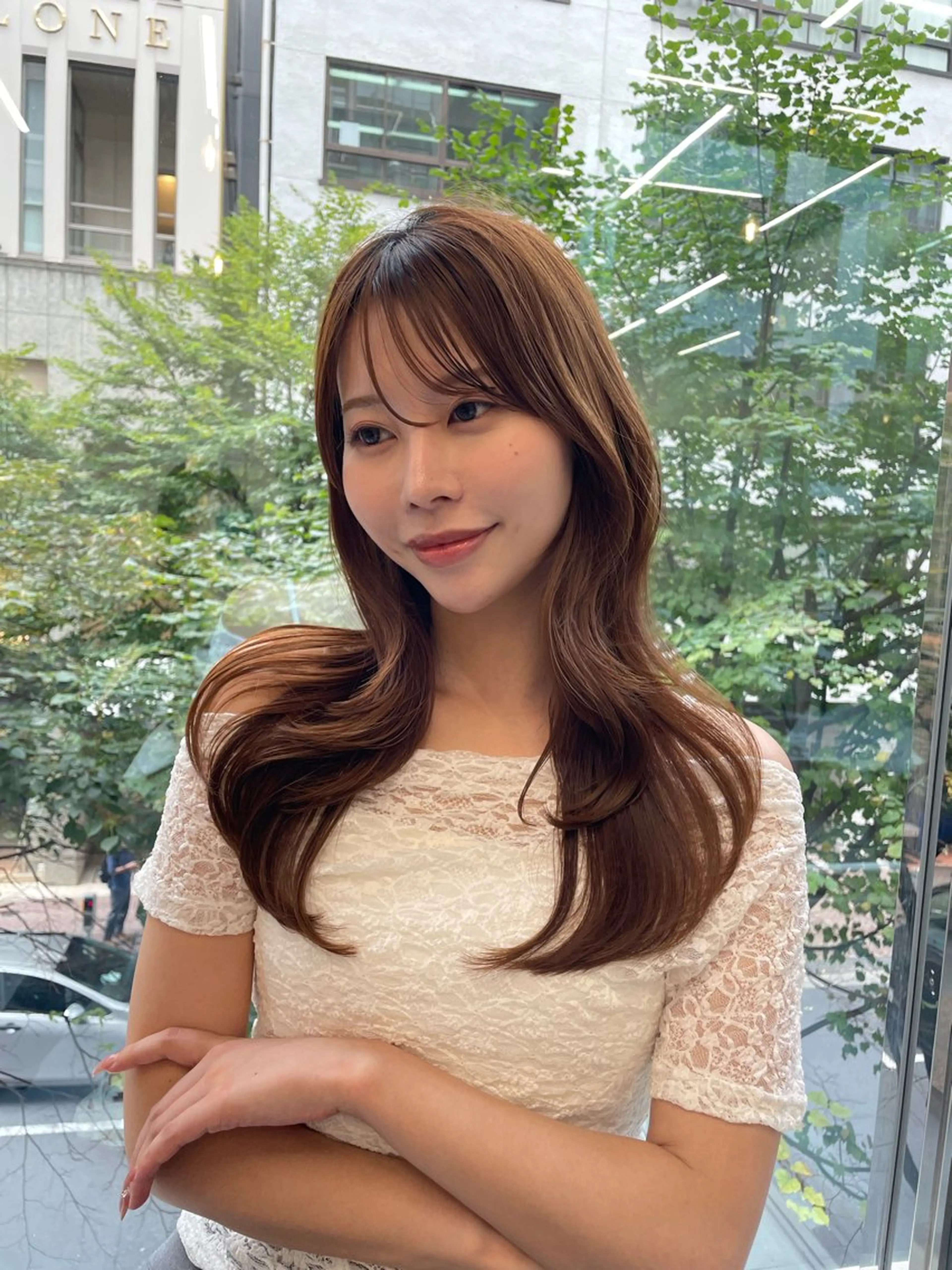 🌸12/31まで限定⭕️【新規平日限定】🌸レイヤーカット+うる艶カラー+4ステップオーダーメイドオージュア🍯くびれの写真