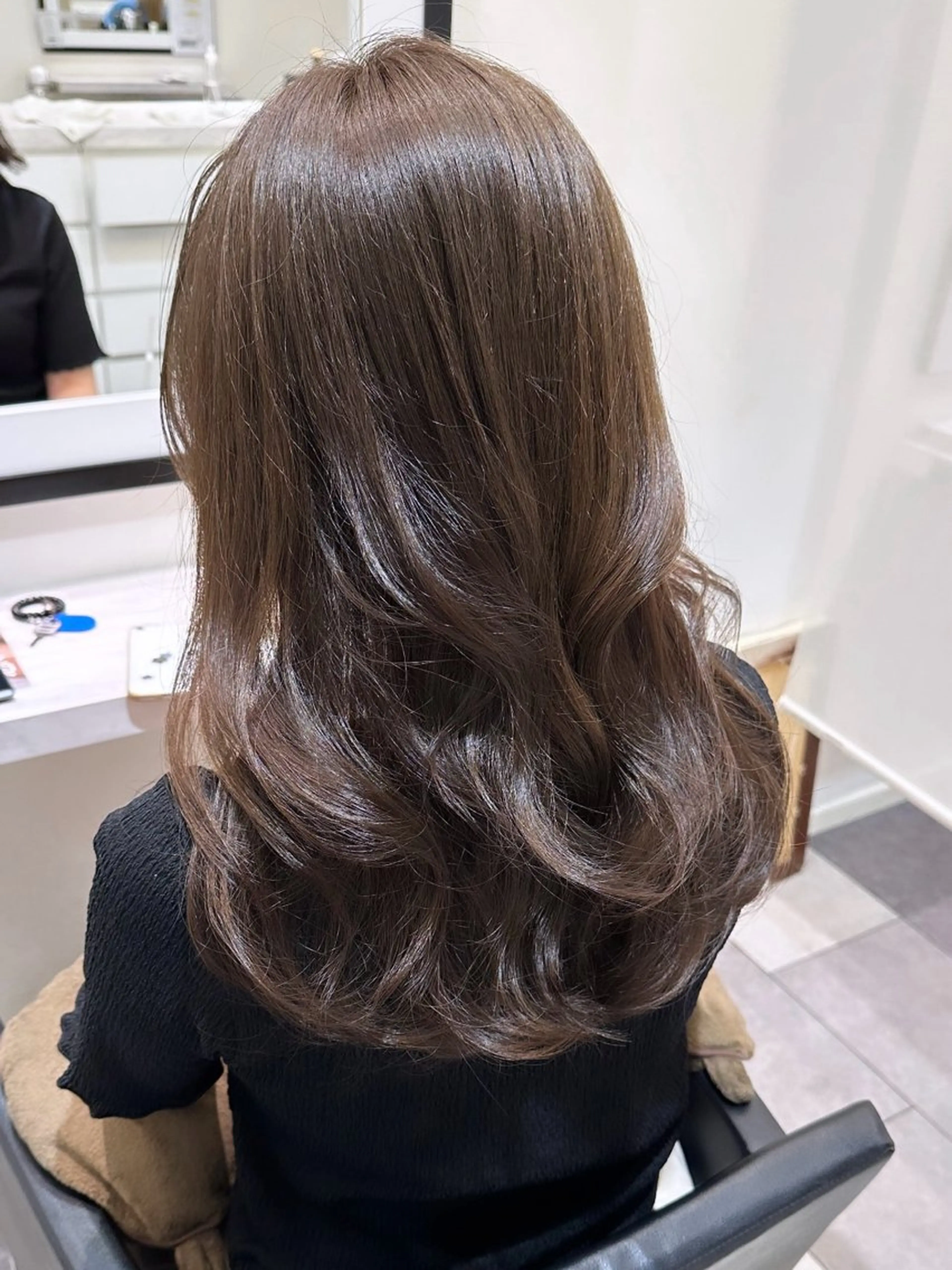 セミロング カラー 巻ける縮毛矯正/艶 カラーchika🩵のヘアスタイル