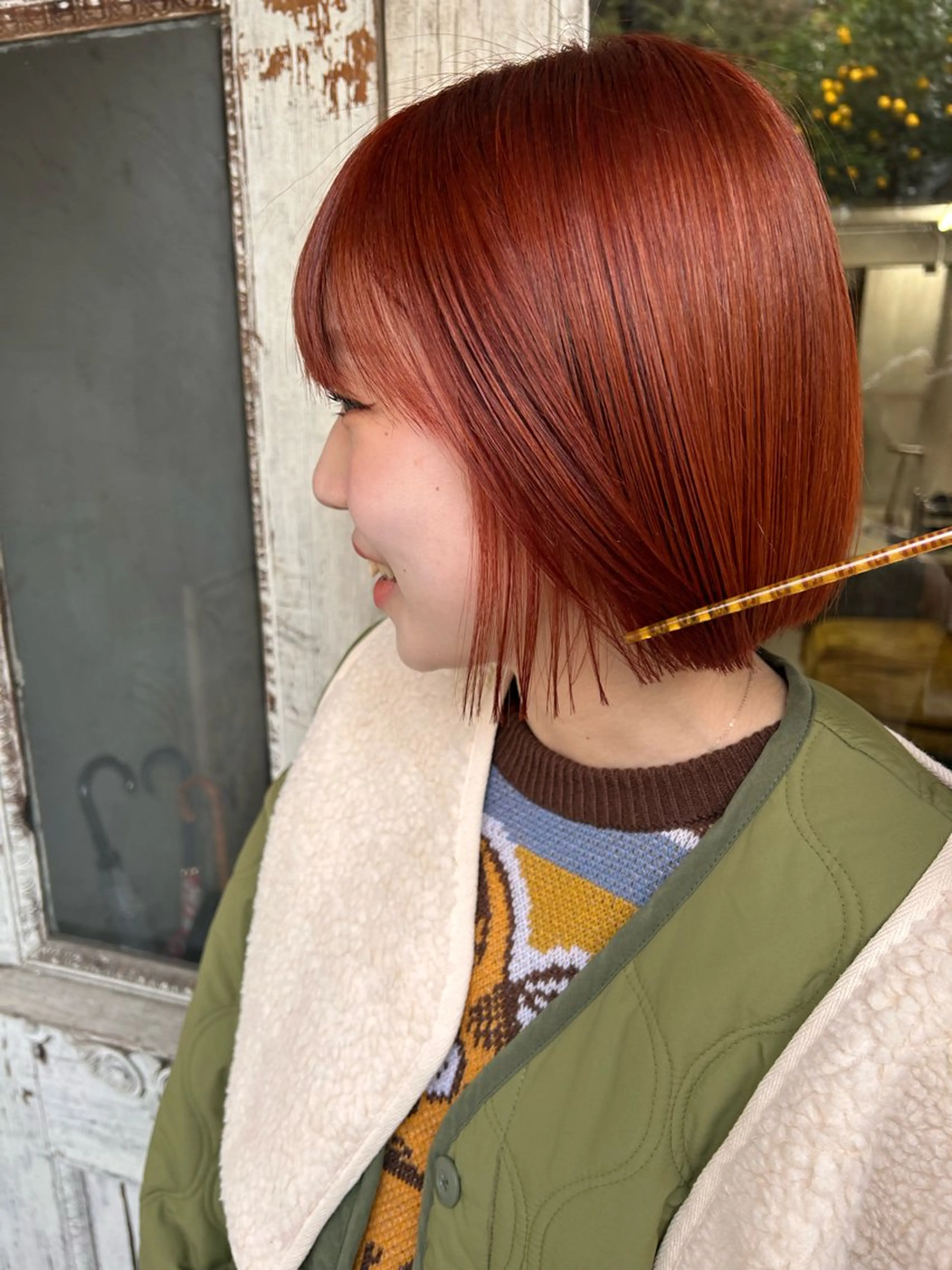 セミロング カラー お任せヘア☘️☘️ 及川渚のヘアスタイル