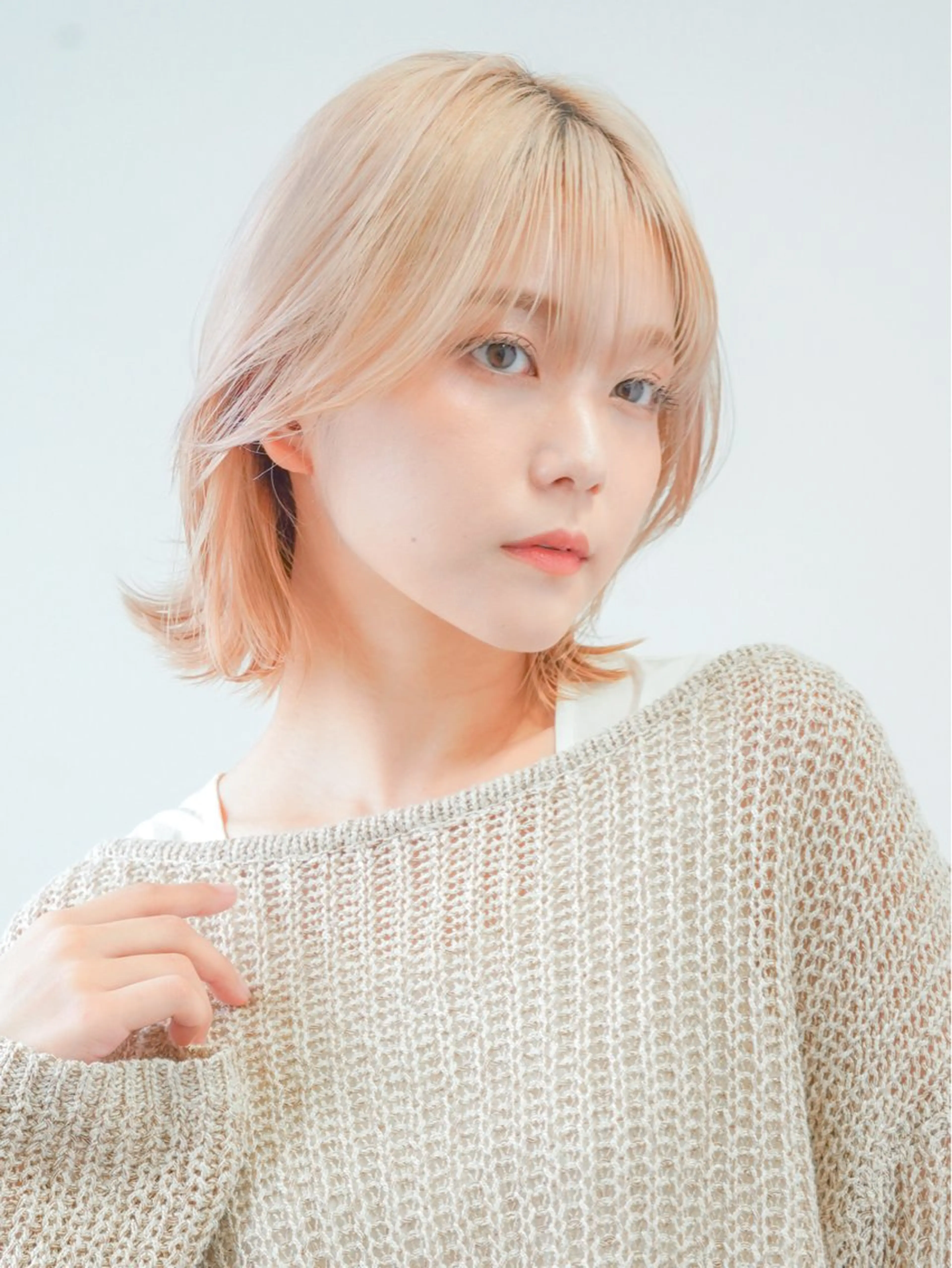 ミディアム カット ヘアカラー トリートメント 💎髪質改善💎艶髪 💎ブリーチ💎津村のヘアスタイル