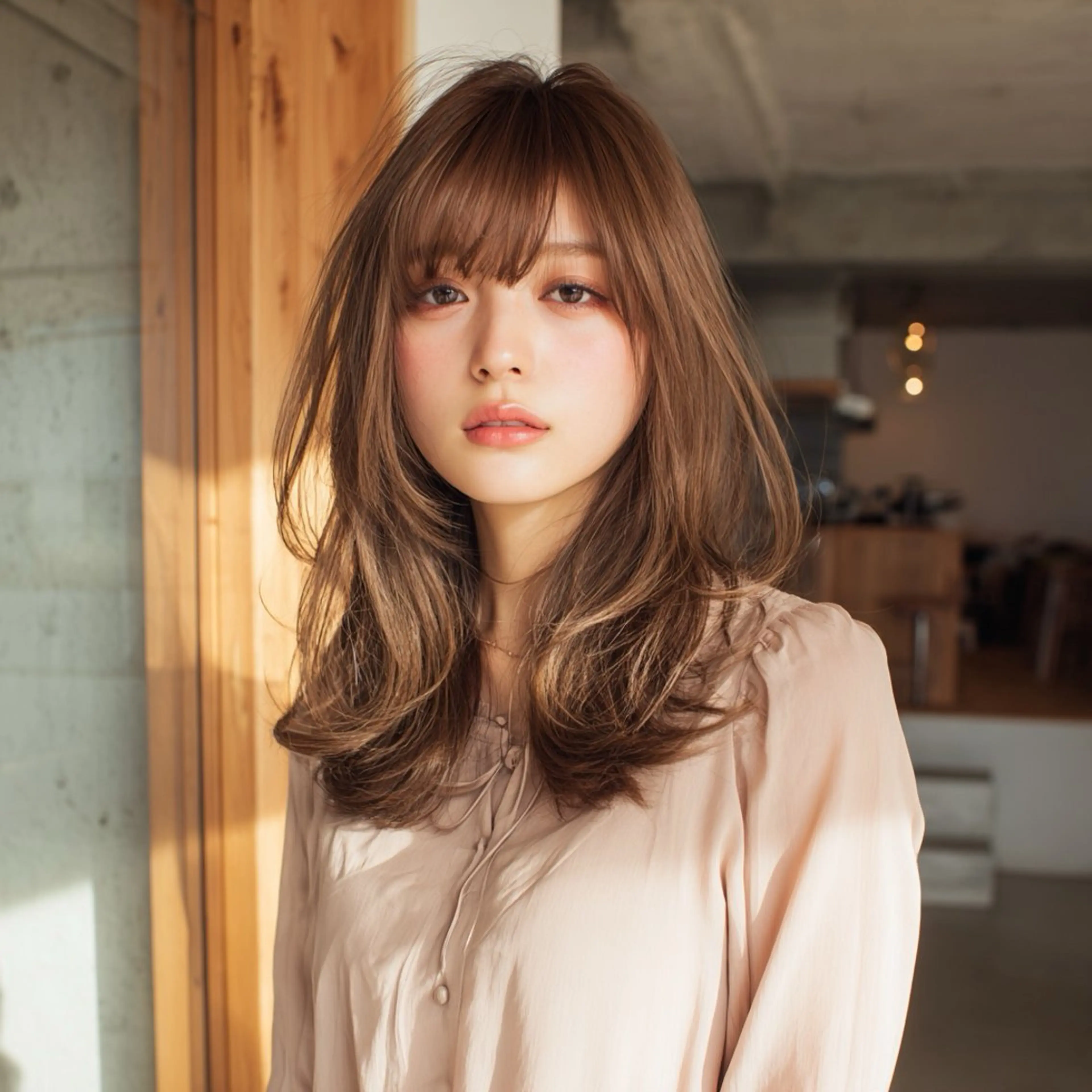 セミロング ボブ 顔周りカット レイヤーカット カット トリートメント 🌼kubu🍀 Minami🌼のヘアスタイル