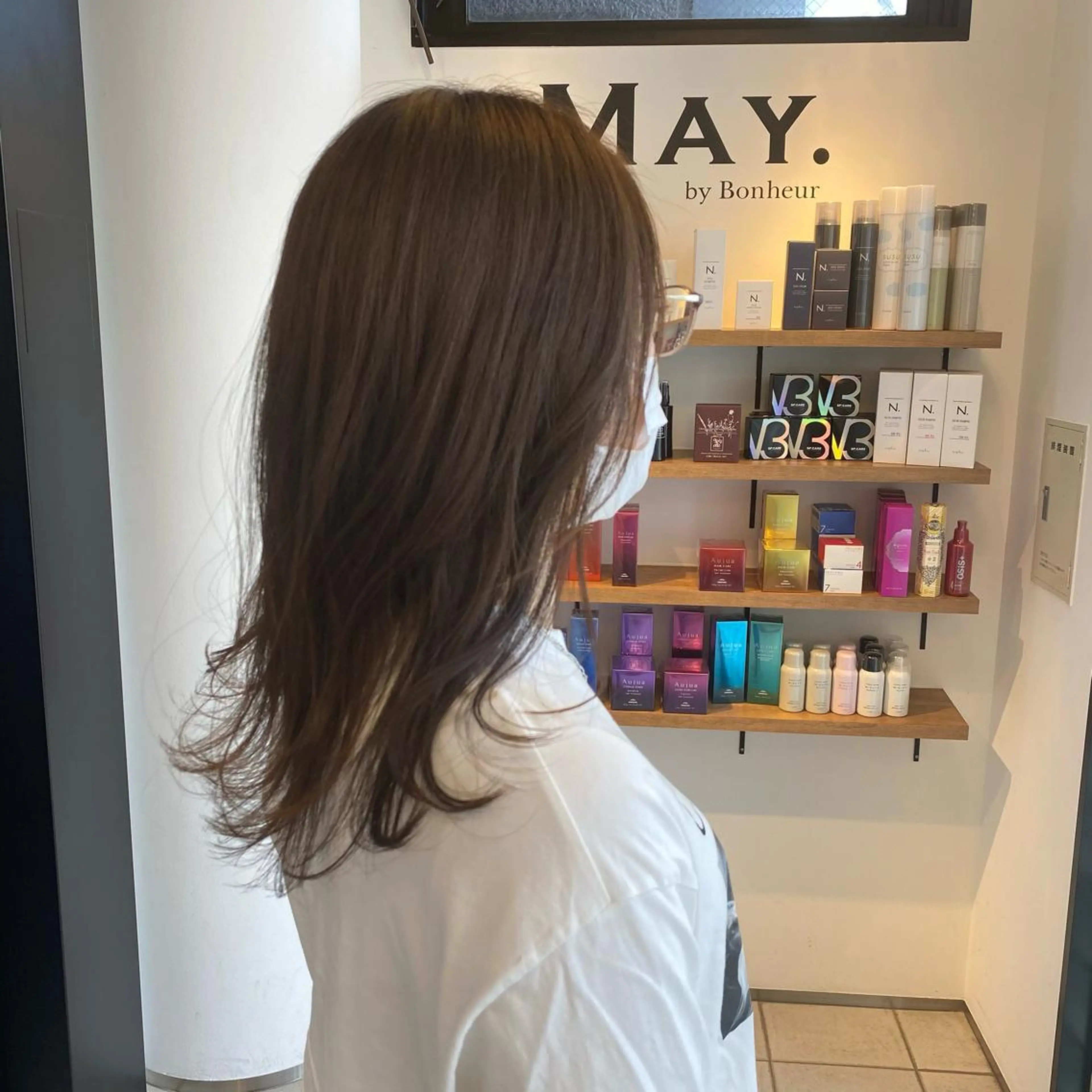 ロング ノンダメージ⭐️ 透明感カラー中田七菜のヘアスタイル