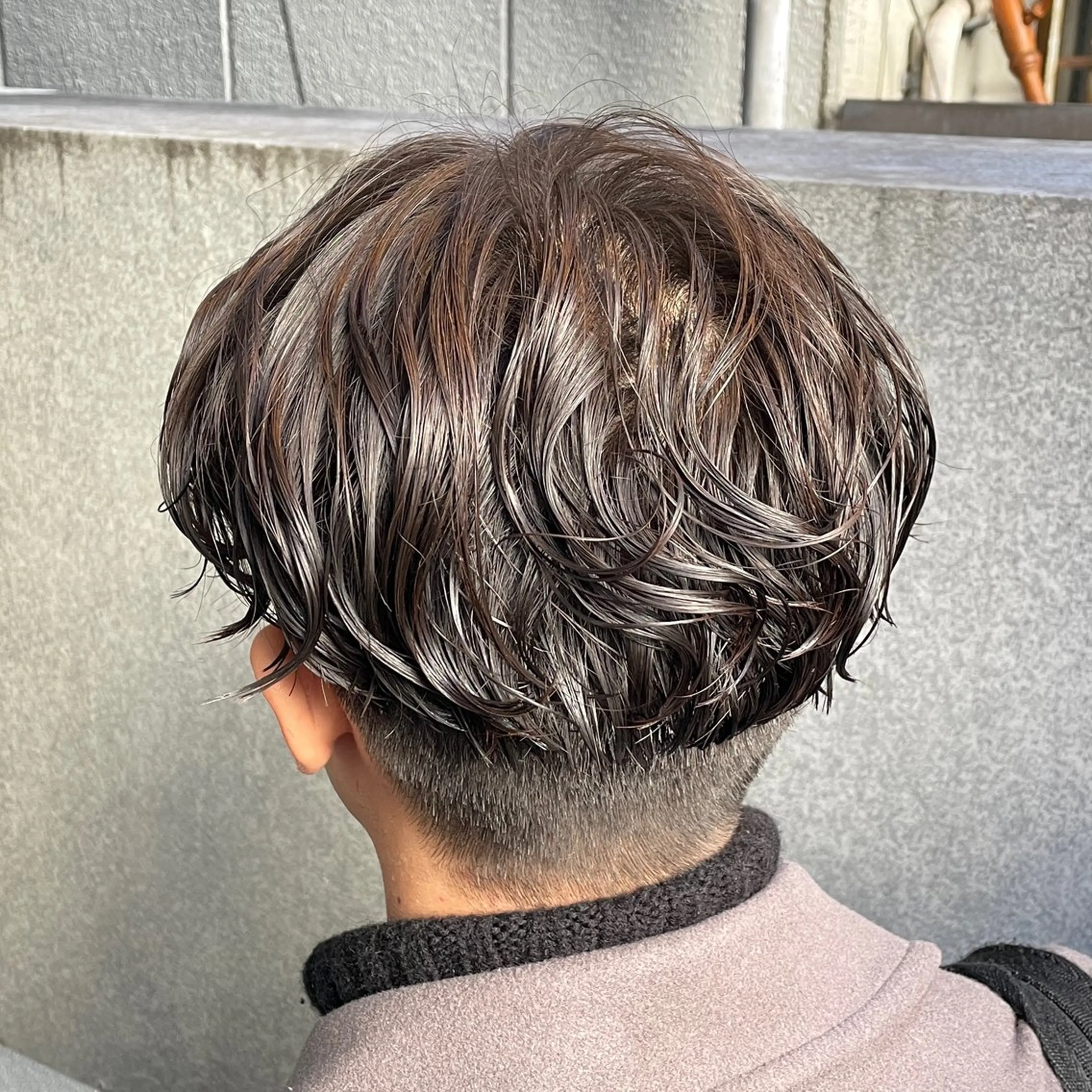 パーマ メンズ カット ヘッドスパ 透けカラー/ アレンジ/篠崎渚彩のヘアスタイル