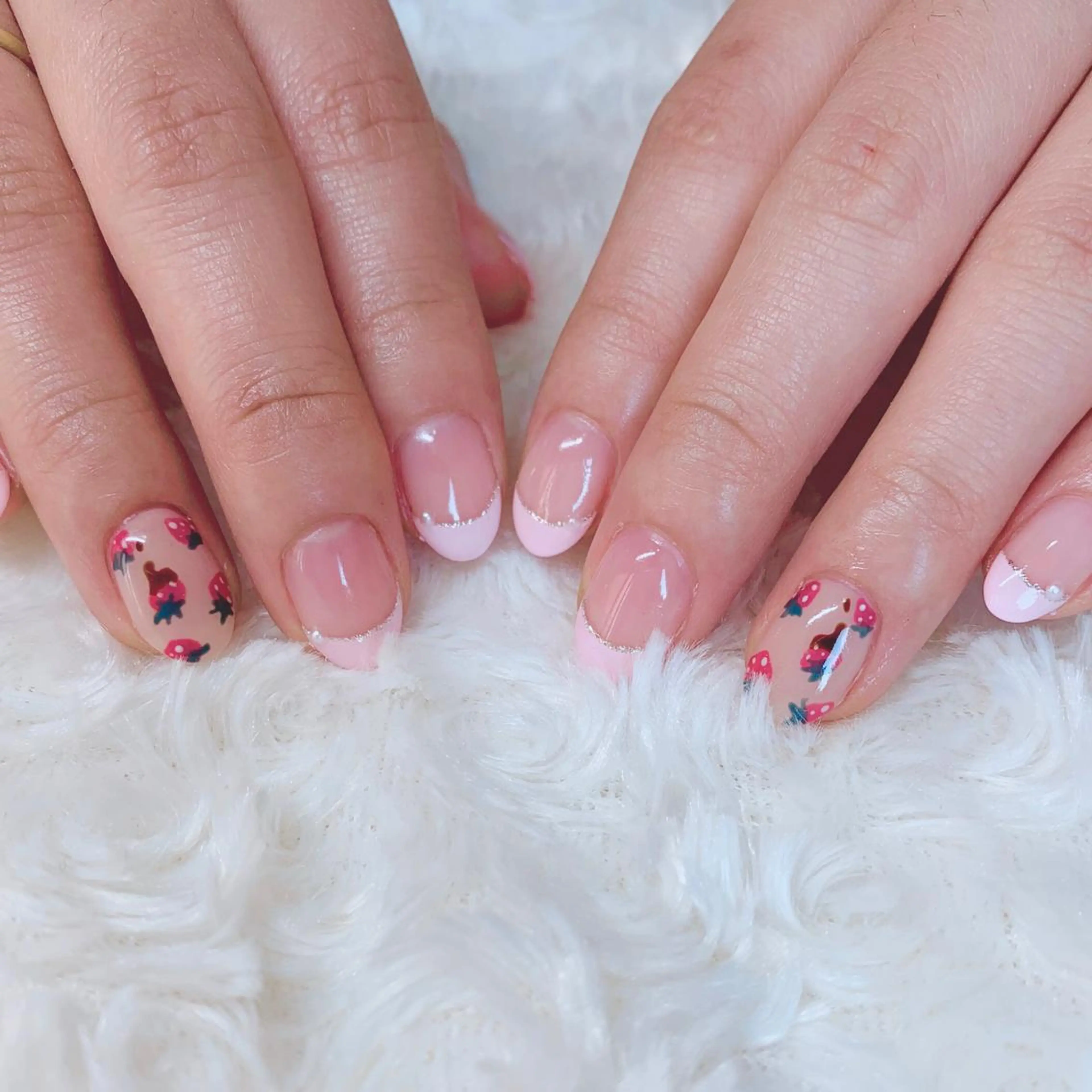 カラー ネイル バレンタイン ハンドネイル Cozy_ ilumのネイルデザイン